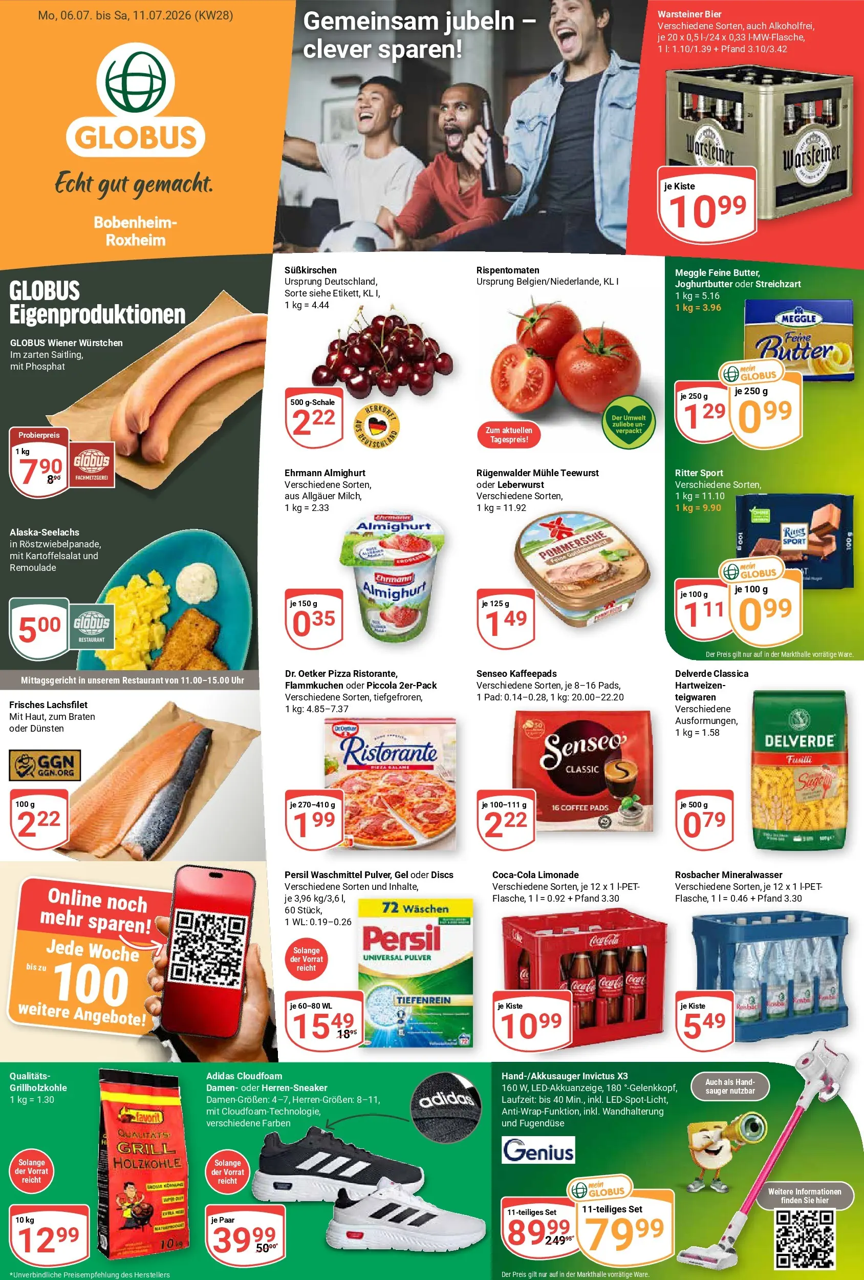 Globus Prospekt Bobenheim-Roxheim (ab 06.07.2026) » Angebote online | Seite: 1 | Produkte: Mühle, Ehrmann almighurt, Bier, Waschmittel
