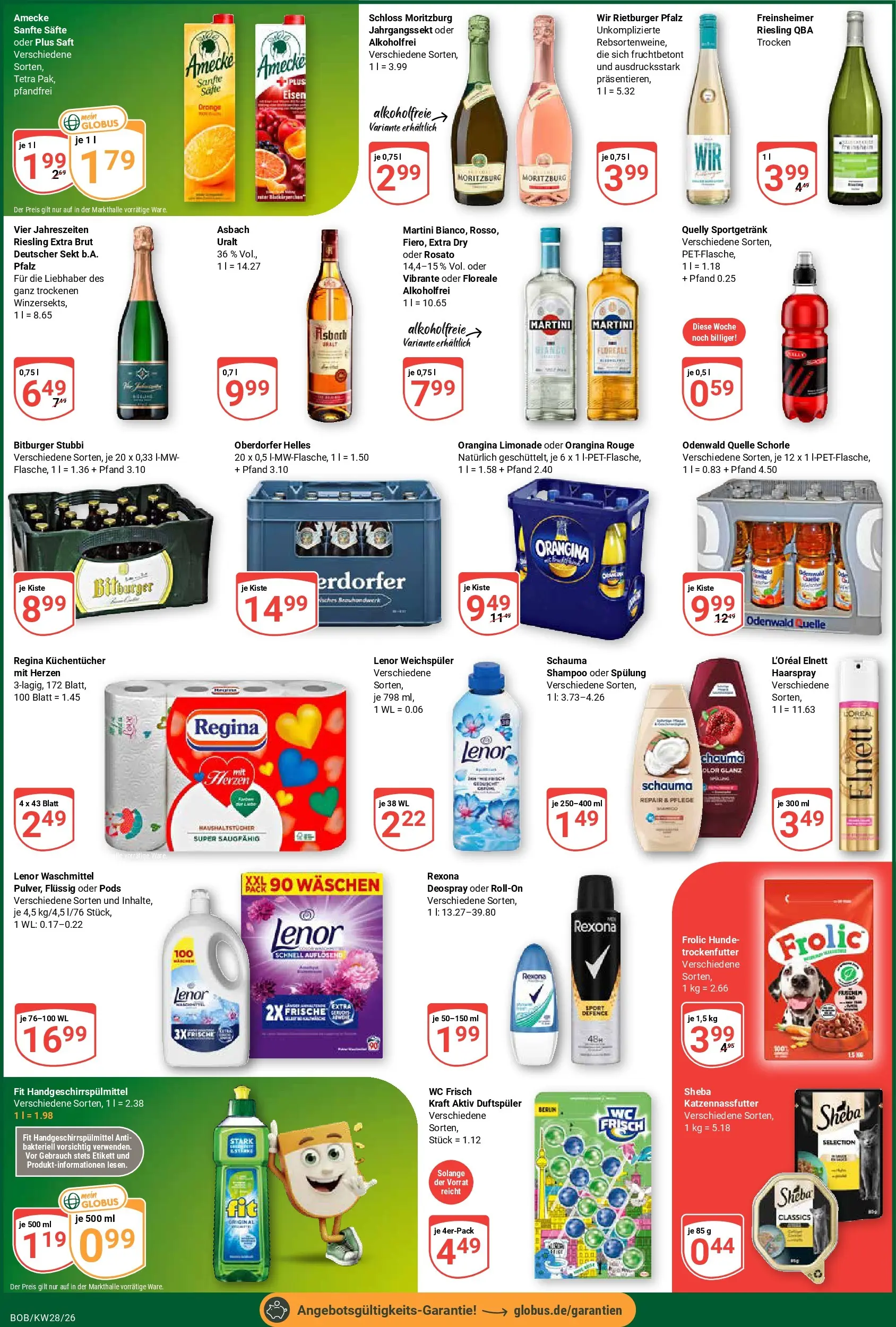 Globus Prospekt Bobenheim-Roxheim (ab 06.07.2026) » Angebote online | Seite: 4 | Produkte: Lenor, Sheba, Haarspray, Wc frisch