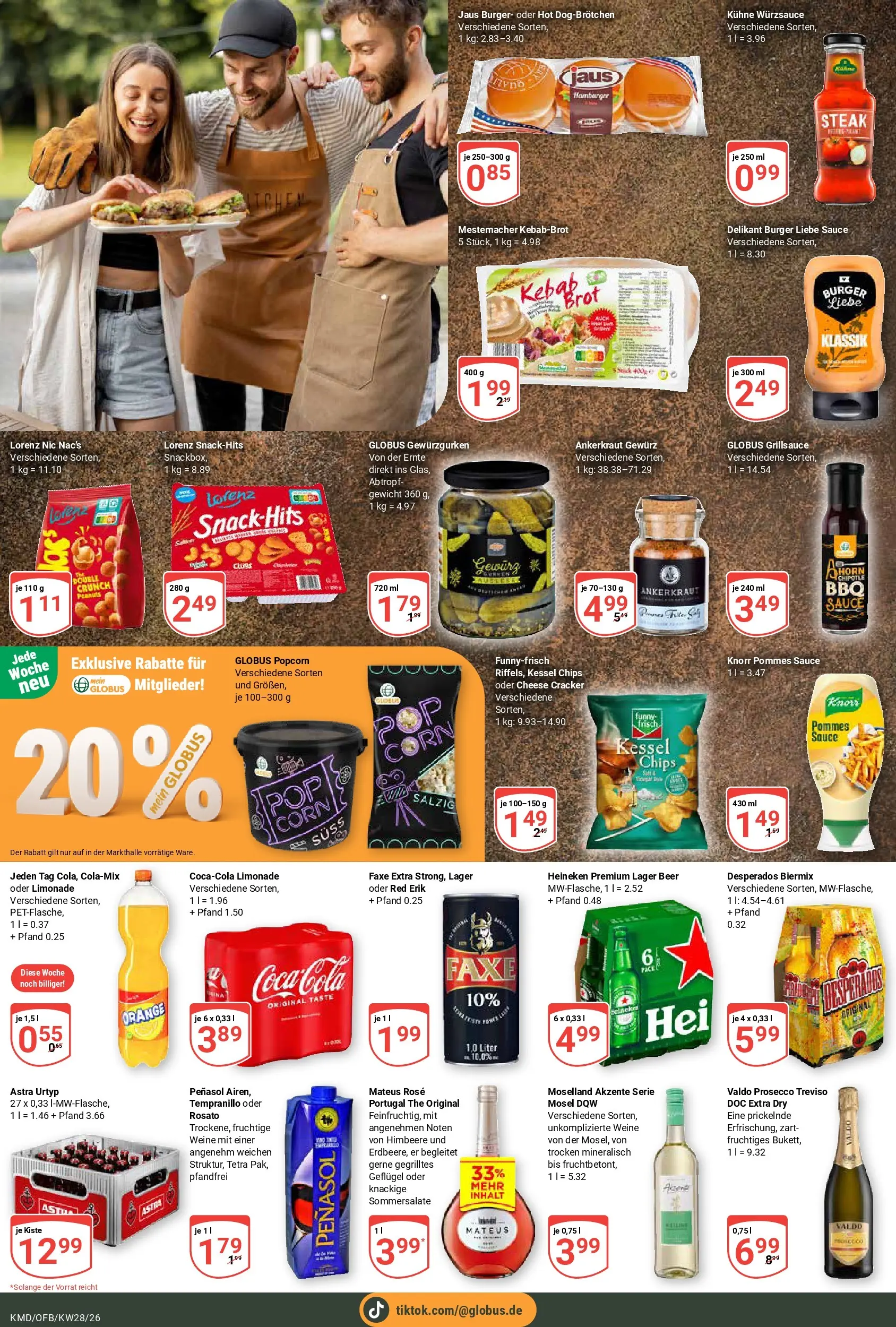 Globus Prospekt Köln (ab 06.07.2026) » Angebote online | Seite: 9 | Produkte: Gewicht, Coca cola, Cola, Brot