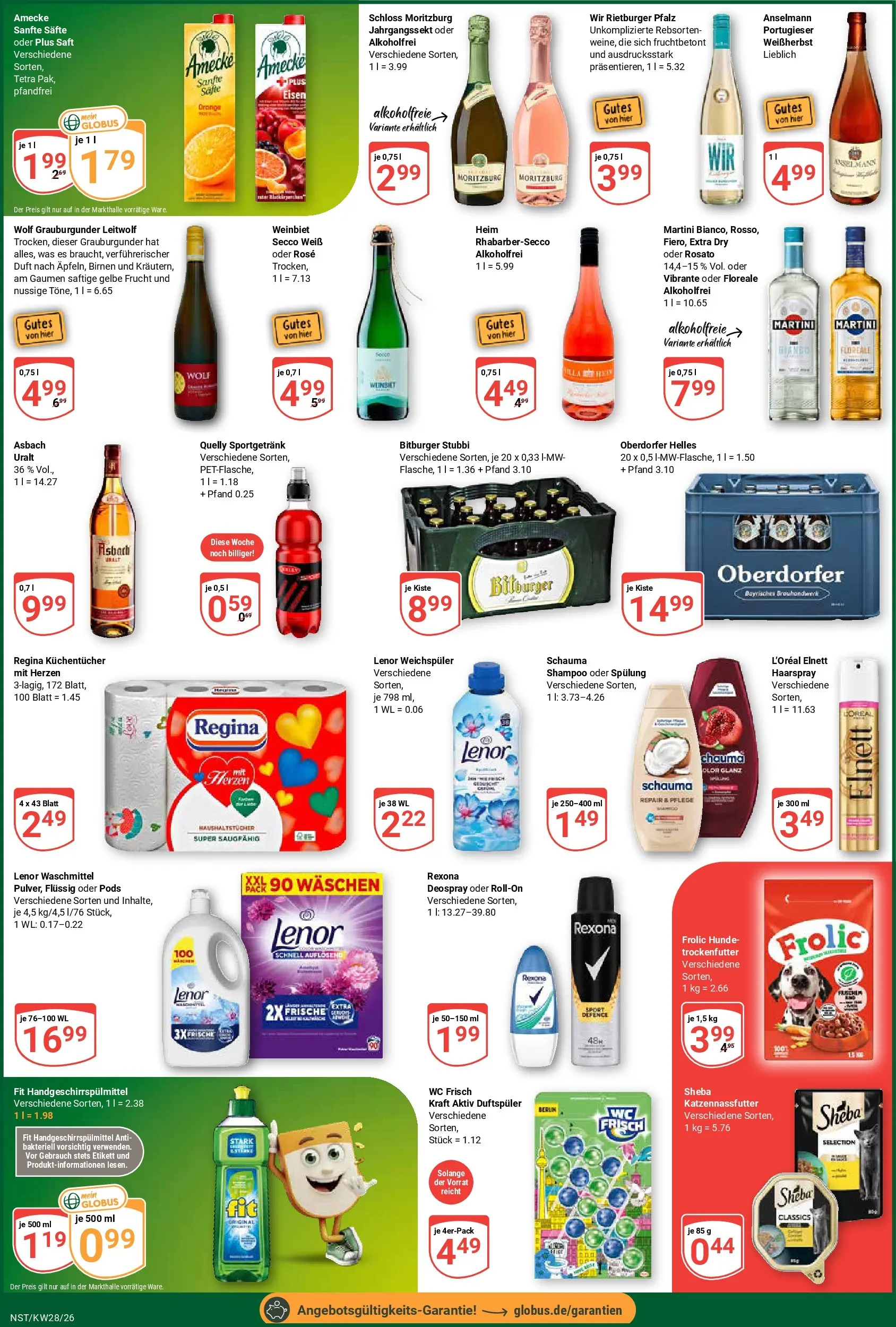 Globus Prospekt Neustadt (ab 06.07.2026) » Angebote online | Seite: 4 | Produkte: Martini, Spülung, Weichspüler, Asbach