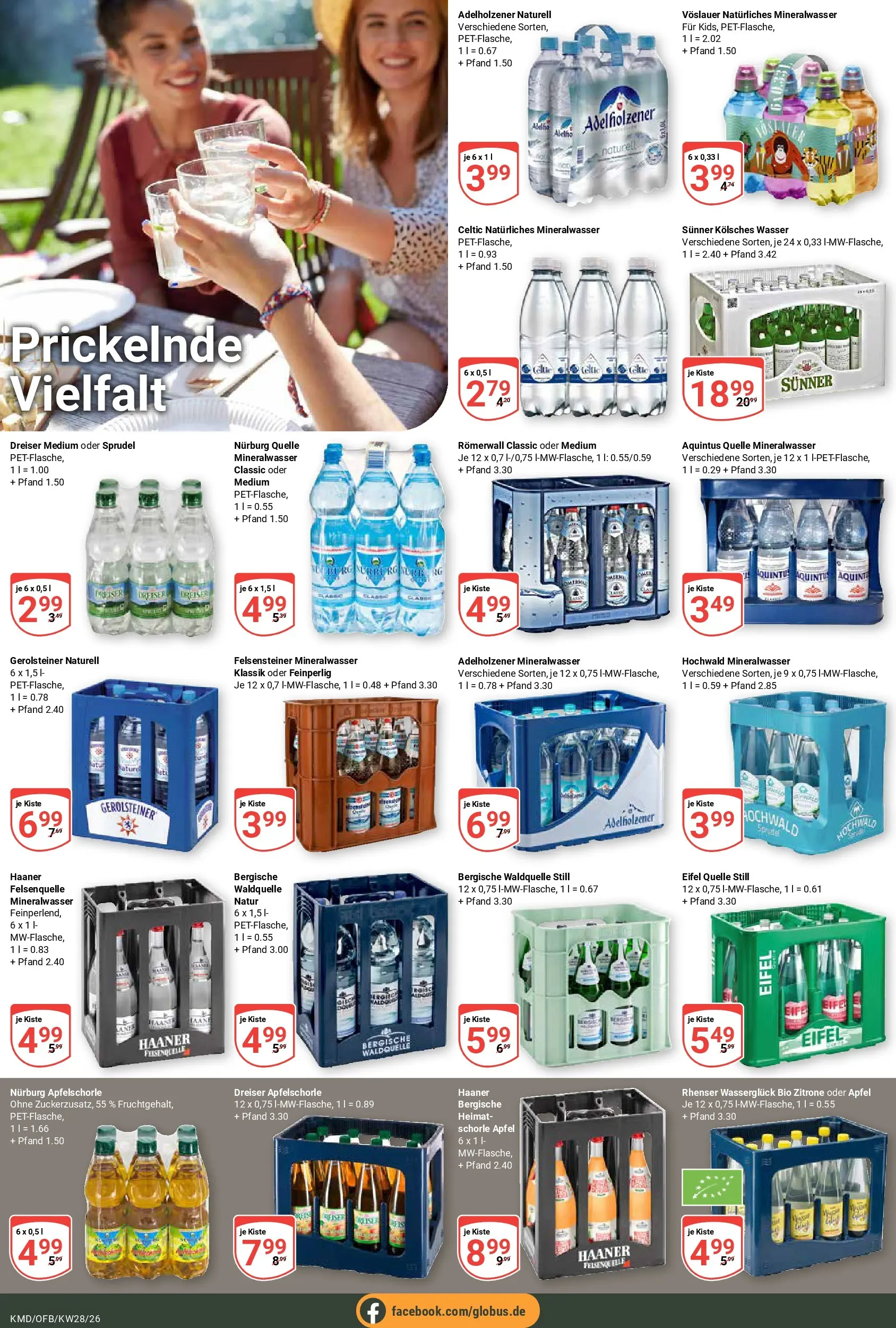 Globus Prospekt Köln (ab 06.07.2026) » Angebote online | Seite: 26 | Produkte: Adelholzener, Mineralwasser, Wasser, Zitrone