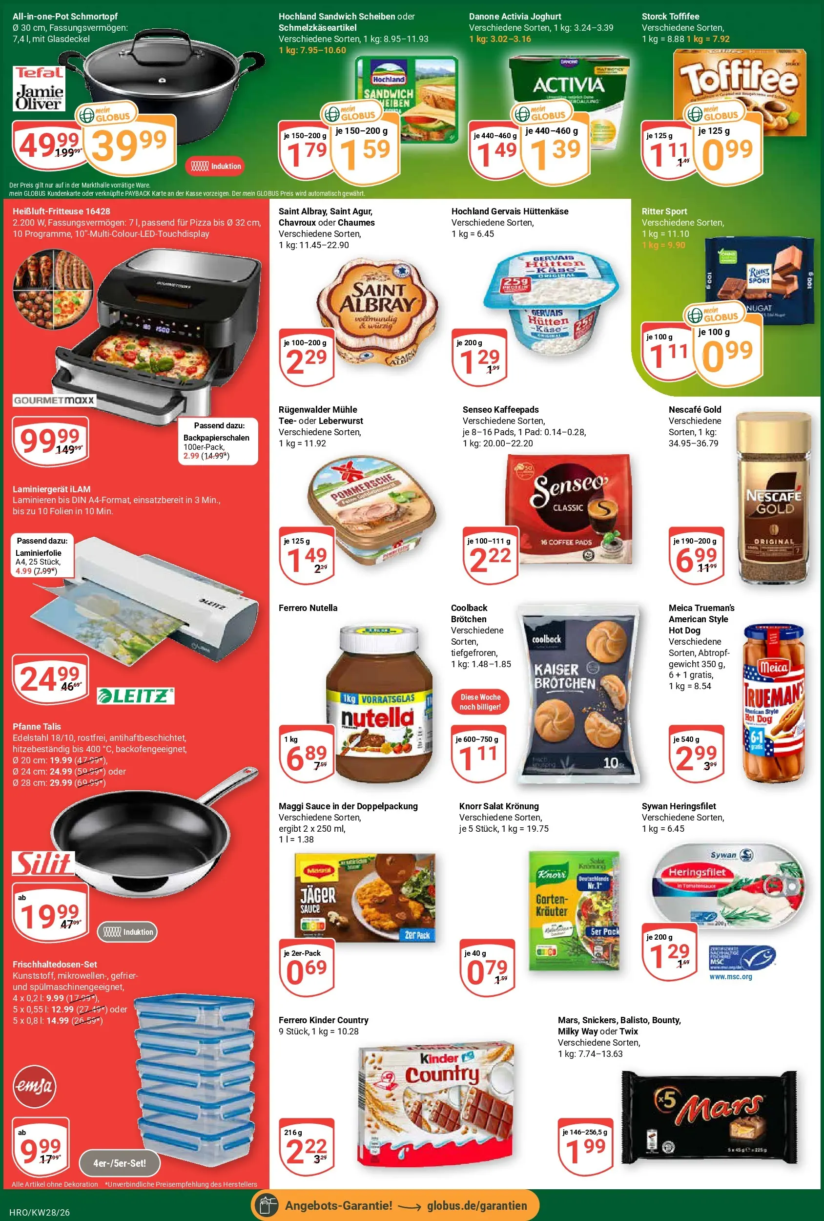 Globus Prospekt Rostock (ab 06.07.2026) » Angebote online | Seite: 6 | Produkte: Mühle, Twix, Nutella, Heißluftfritteuse