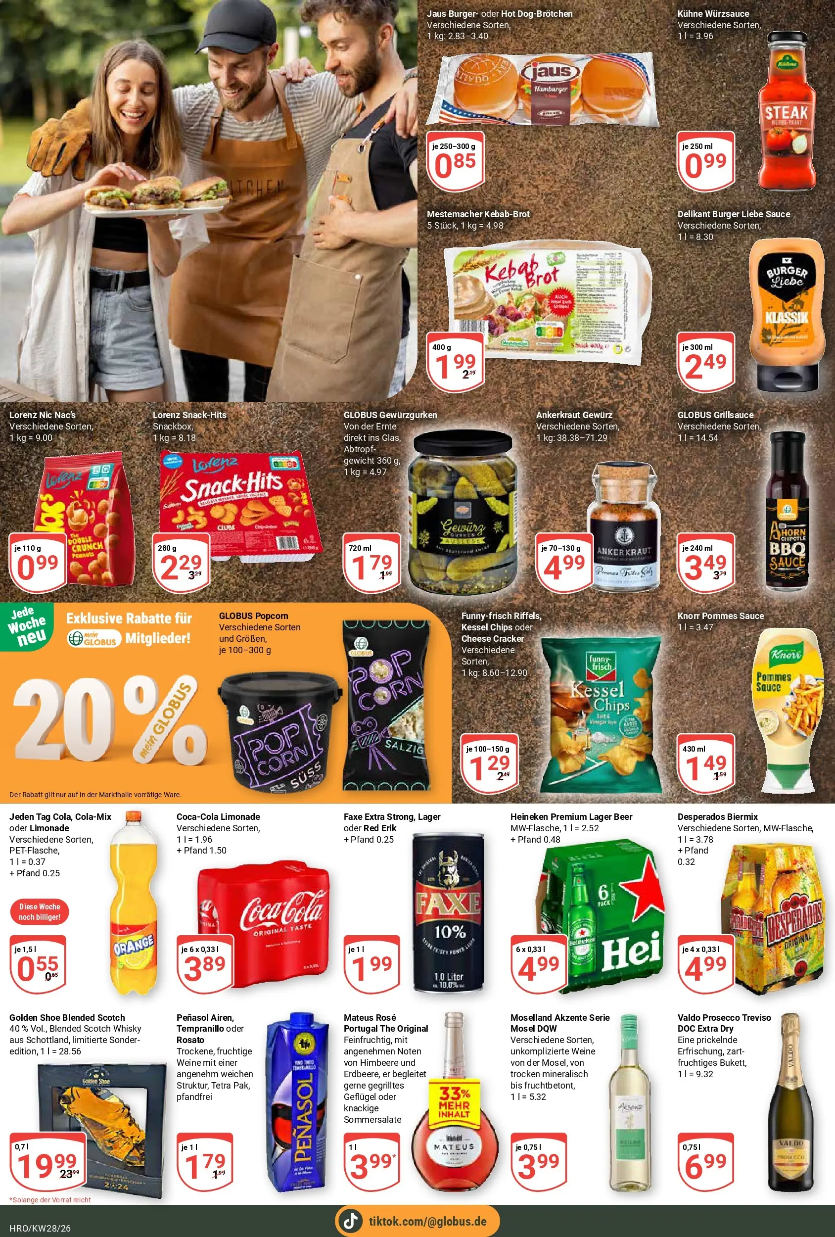 Globus Prospekt Rostock (ab 06.07.2026) » Angebote online | Seite: 9 | Produkte: Gewicht, Pommes, Burger, Chips