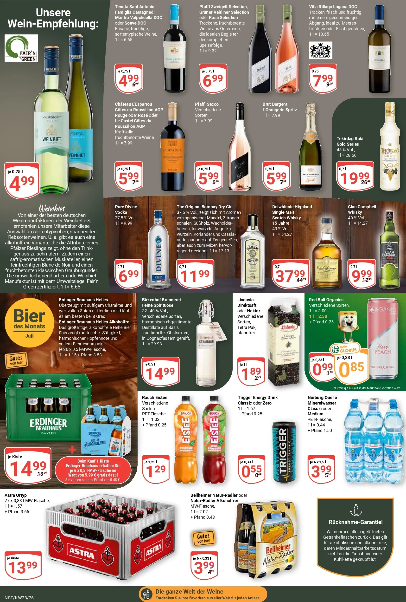 Globus Prospekt Neustadt (ab 06.07.2026) » Angebote online | Seite: 18 | Produkte: Energy, Vodka, Gin, Eis
