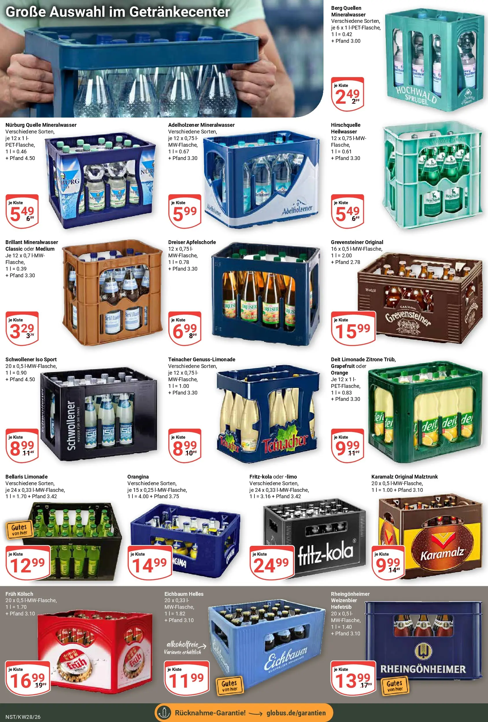 Globus Prospekt Neustadt (ab 06.07.2026) » Angebote online | Seite: 19 | Produkte: Tür, Mineralwasser, Grapefruit, Zitrone
