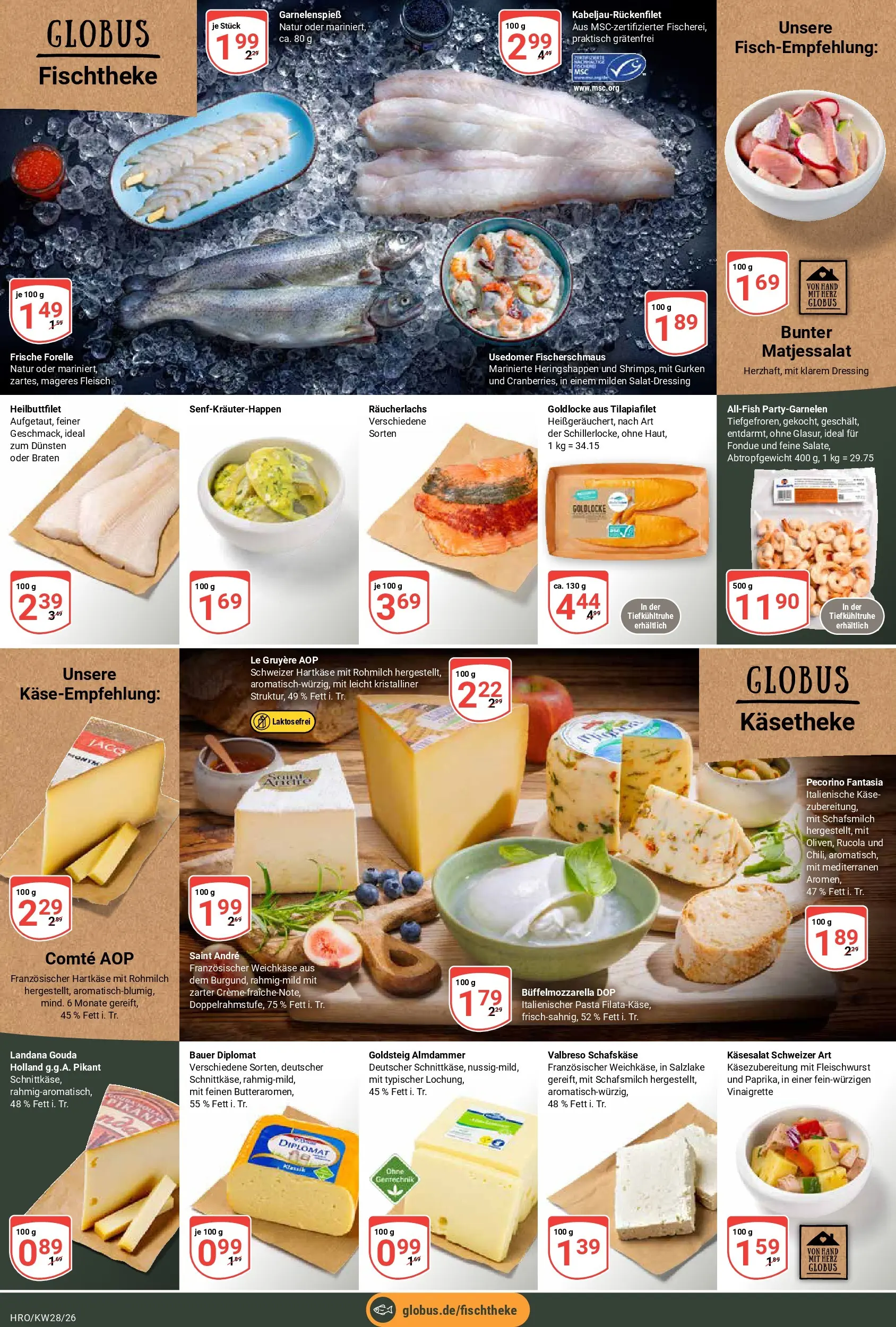 Globus Prospekt Rostock (ab 06.07.2026) » Angebote online | Seite: 13 | Produkte: Käse, Dressing, Fleisch, Schafskase