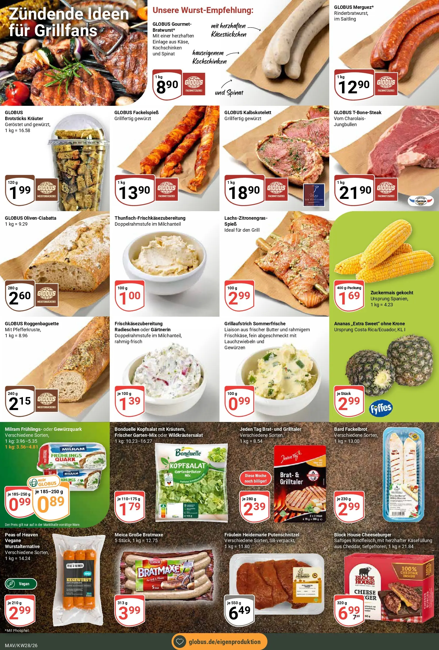 Globus Prospekt Mannheim (ab 06.07.2026) » Angebote online | Seite: 5 | Produkte: Bäckerei, Quark, Ananas, Meica