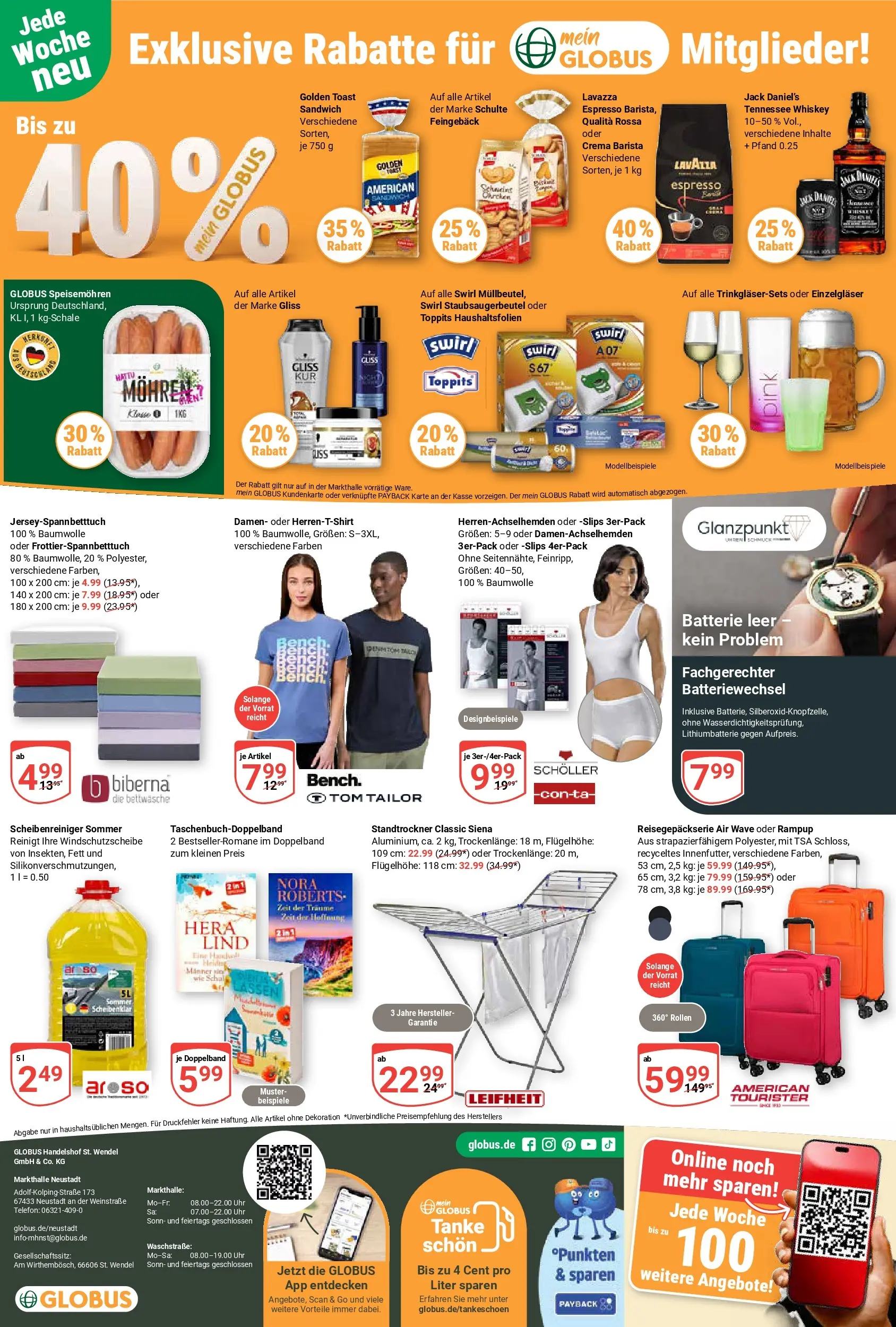 Globus Prospekt Neustadt (ab 06.07.2026) » Angebote online | Seite: 28 | Produkte: Toast, Jack Daniel's, Schal, Whiskey