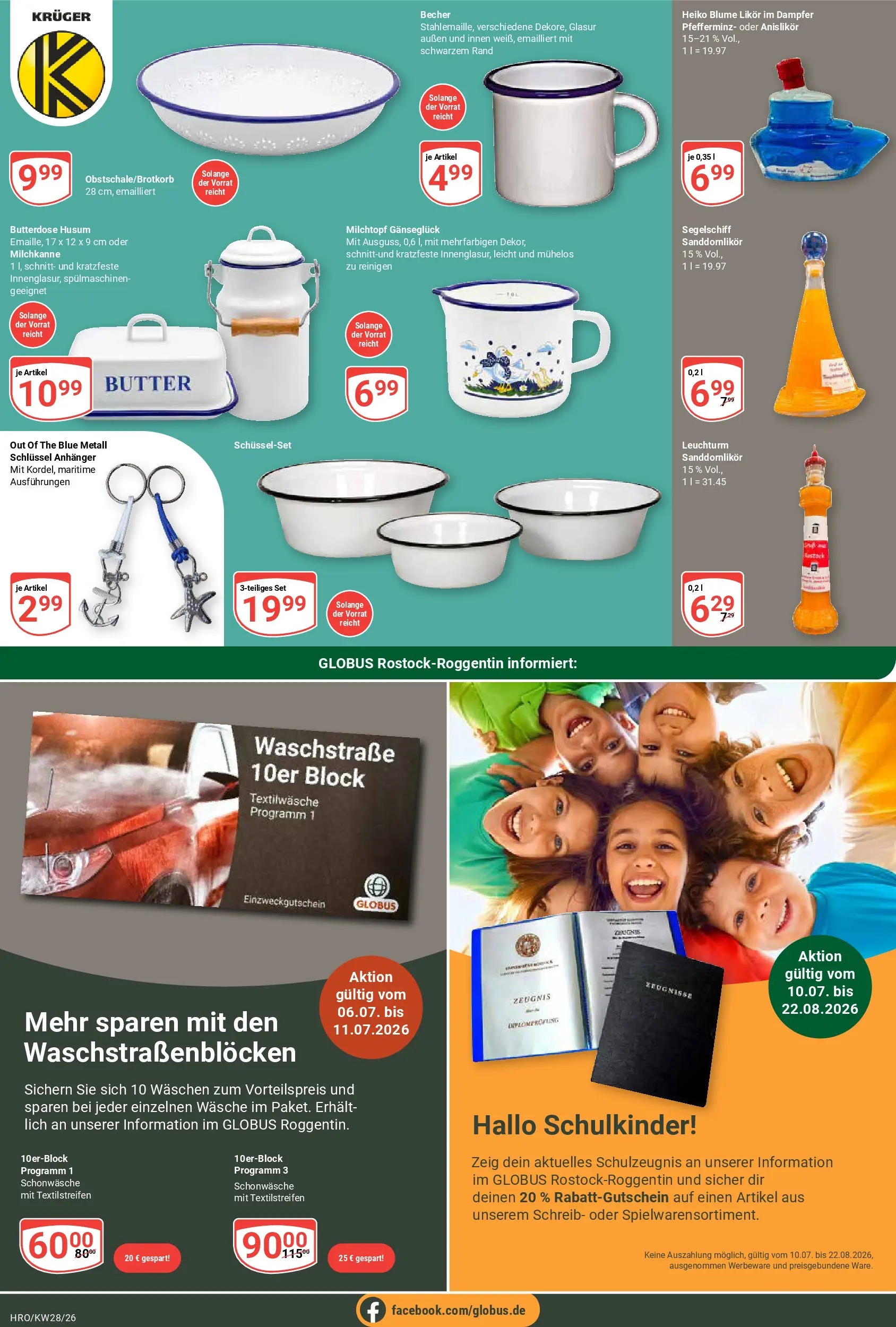 Globus Prospekt Rostock (ab 06.07.2026) » Angebote online | Seite: 23 | Produkte: Butter, Likör