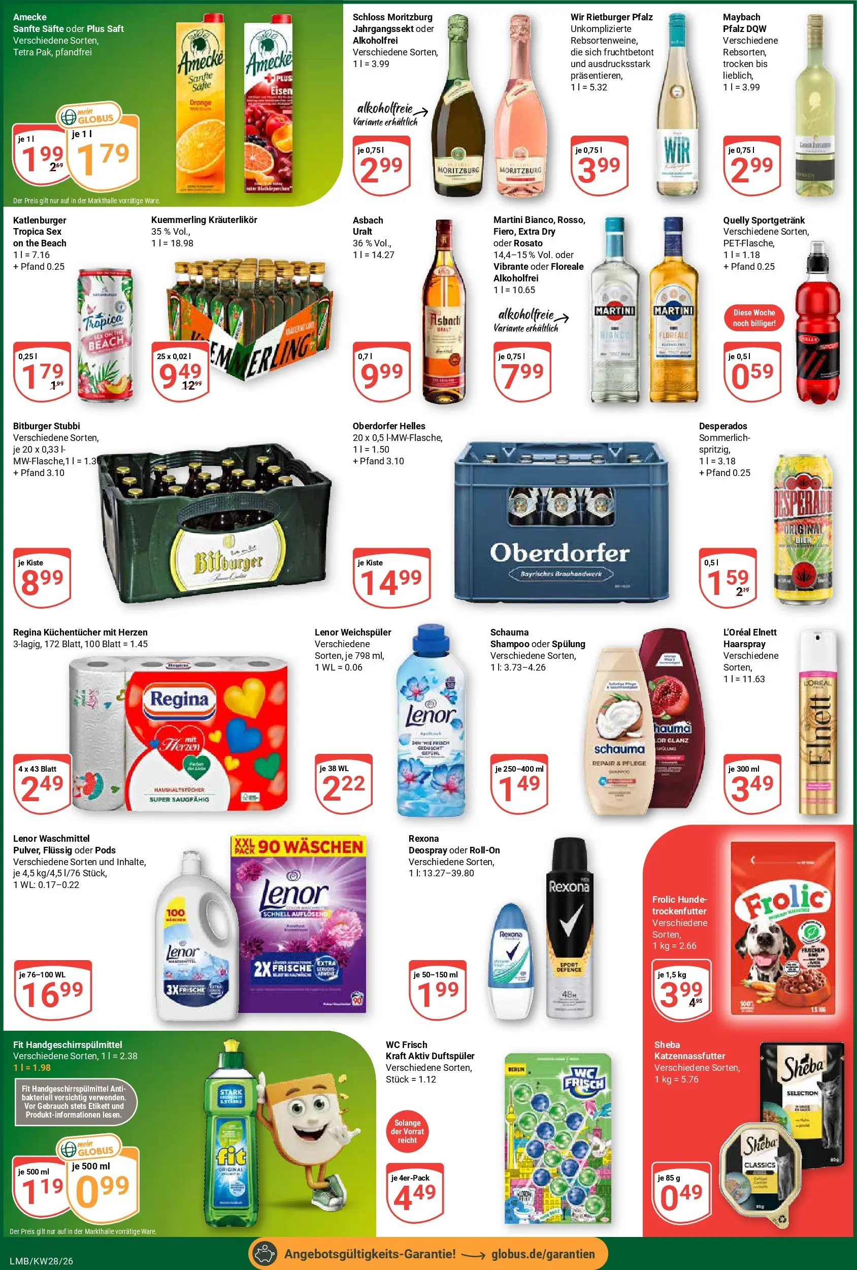 Globus Prospekt Limburg (ab 06.07.2026) » Angebote online | Seite: 6 | Produkte: Shampoo, Spülung, Wc frisch, Deospray
