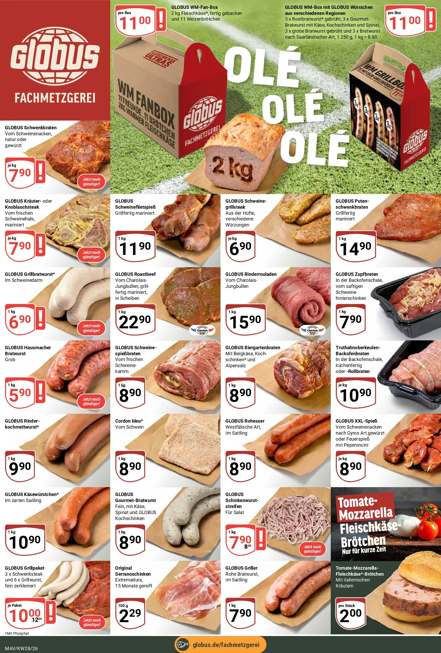 Globus Prospekt Mannheim (ab 06.07.2026) » Angebote online | Seite: 10 | Produkte: Mozzarella, Bratwurst, Roastbeef, Gyros
