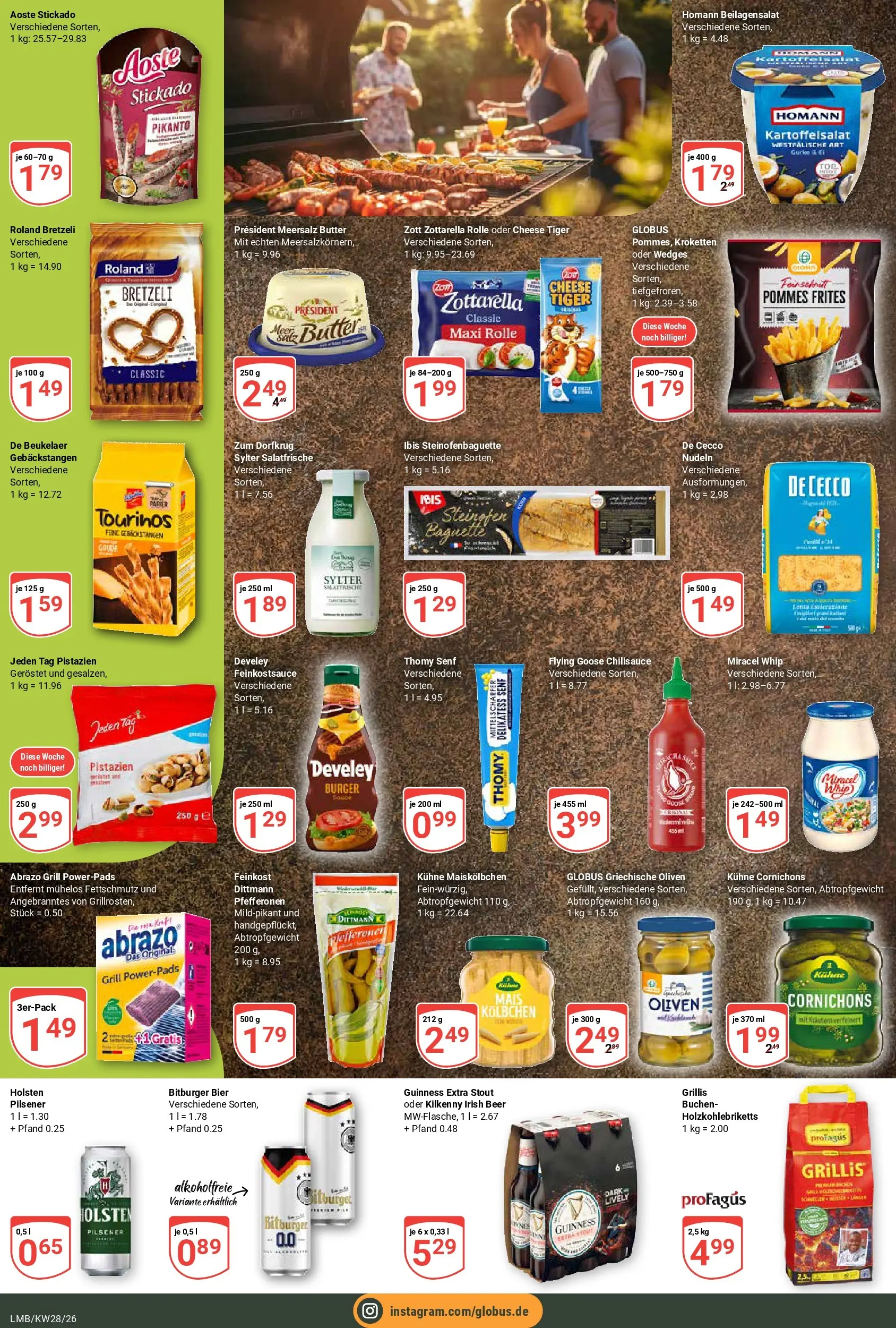 Globus Prospekt Limburg (ab 06.07.2026) » Angebote online | Seite: 8 | Produkte: Bier, Burger, Holsten, Nudeln