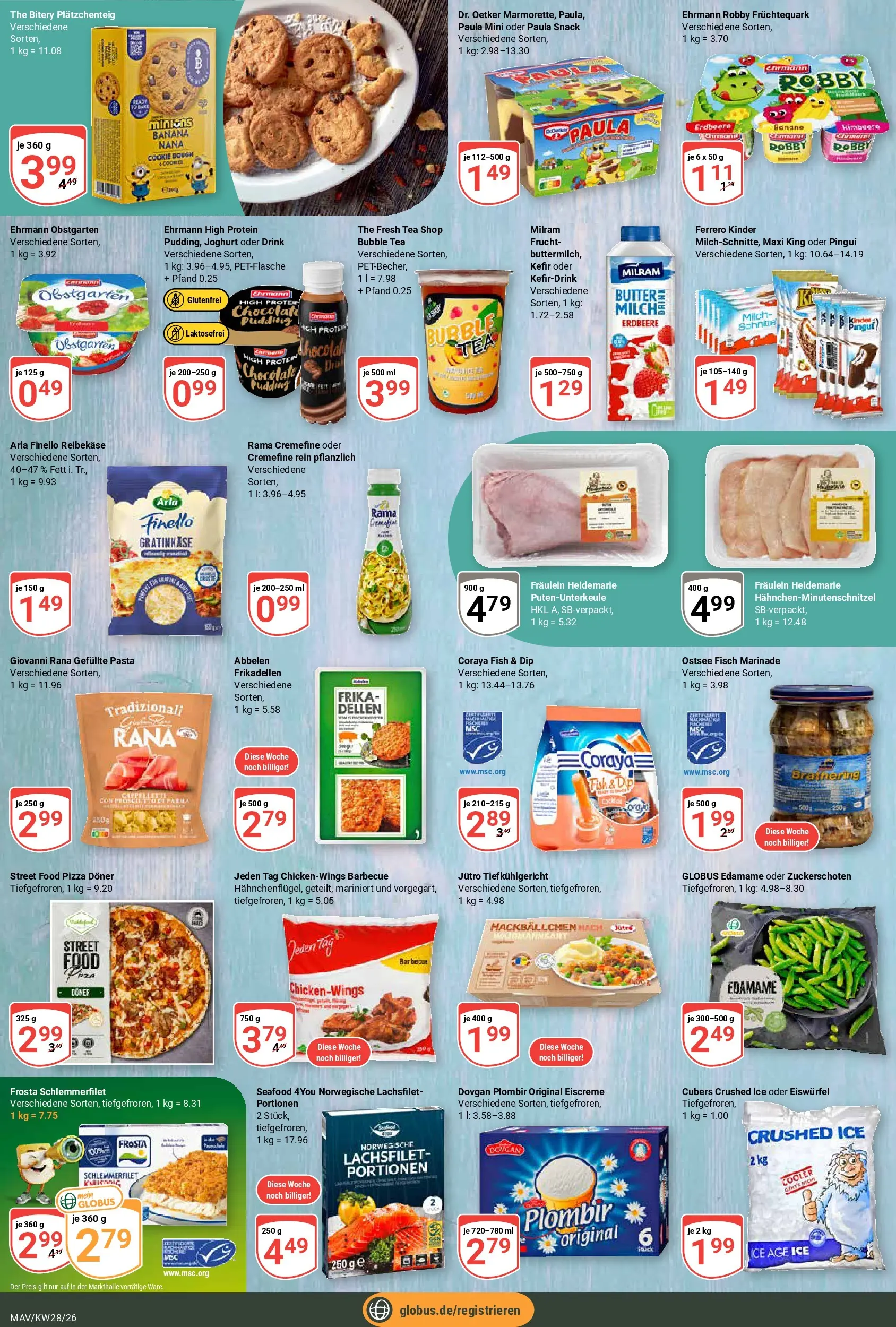 Globus Prospekt Mannheim (ab 06.07.2026) » Angebote online | Seite: 12 | Produkte: Rama, Milch, Joghurt, Pizza