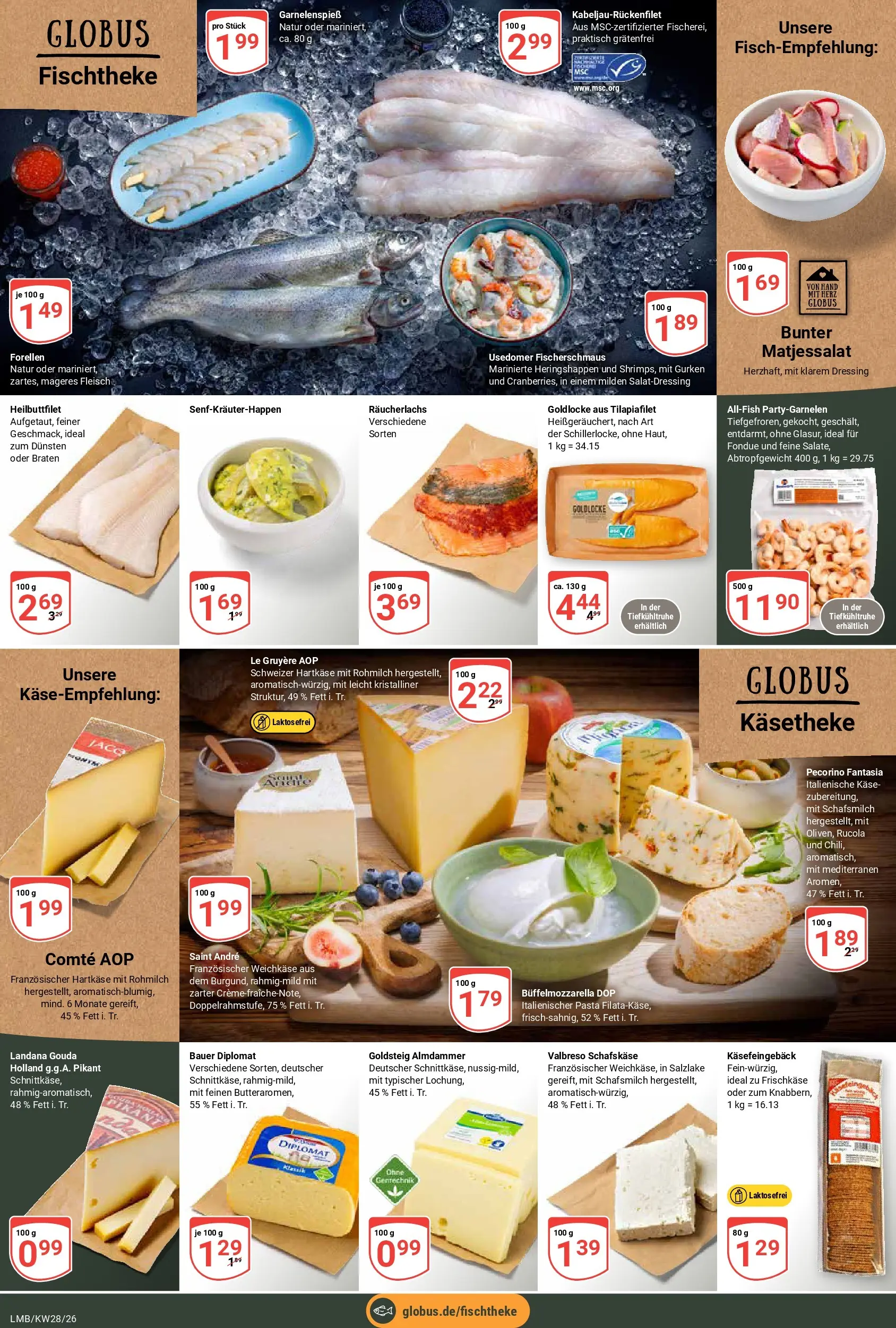 Globus Prospekt Limburg (ab 06.07.2026) » Angebote online | Seite: 14 | Produkte: Käse, Räucherlachs, Fleisch, Frischkase