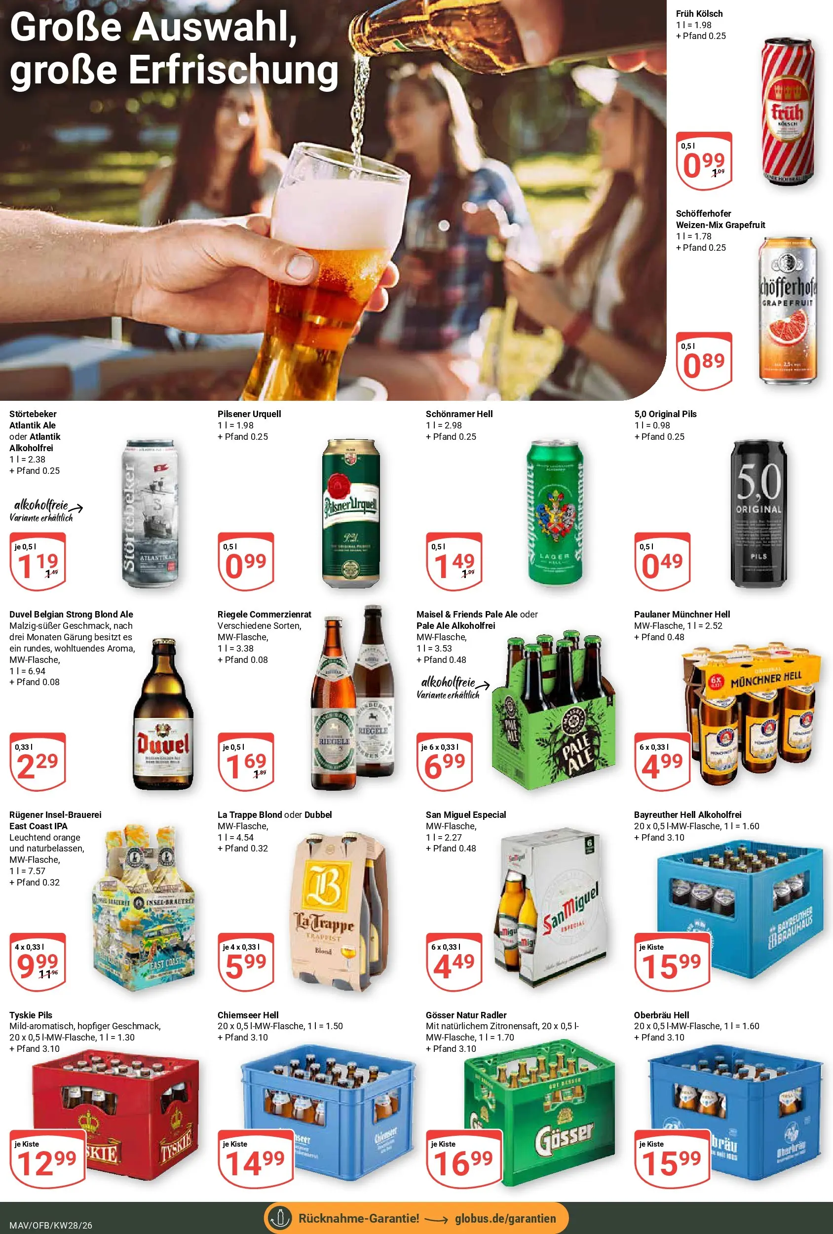 Globus Prospekt Mannheim (ab 06.07.2026) » Angebote online | Seite: 21 | Produkte: Bayreuther hell, Tyskie, Grapefruit, Paulaner