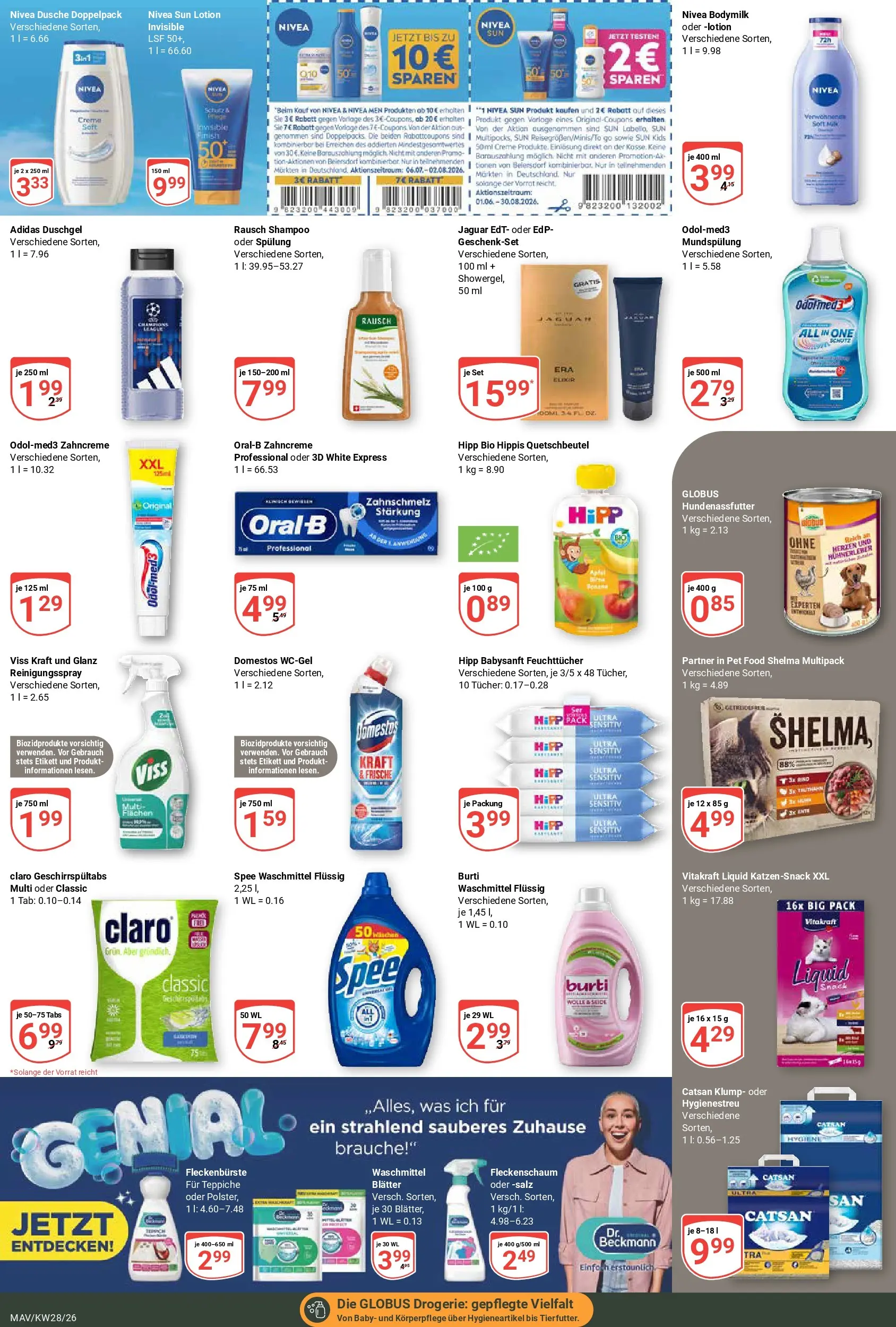 Globus Prospekt Mannheim (ab 06.07.2026) » Angebote online | Seite: 22 | Produkte: Catsan, Dusche, Spee, Salz