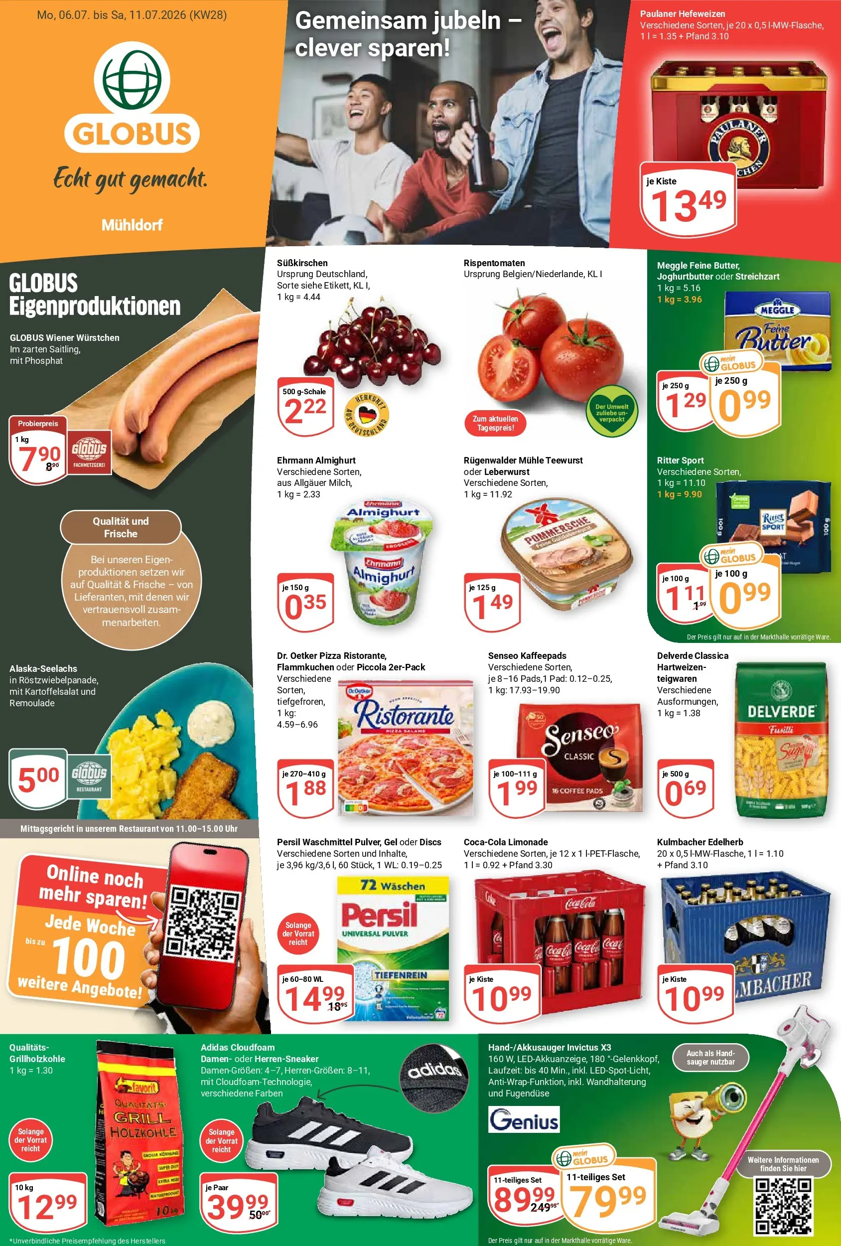 Globus Prospekt Mühldorf (ab 06.07.2026) » Angebote online | Seite: 1 | Produkte: Kaffeepads, Ritter sport, Limonade, Persil