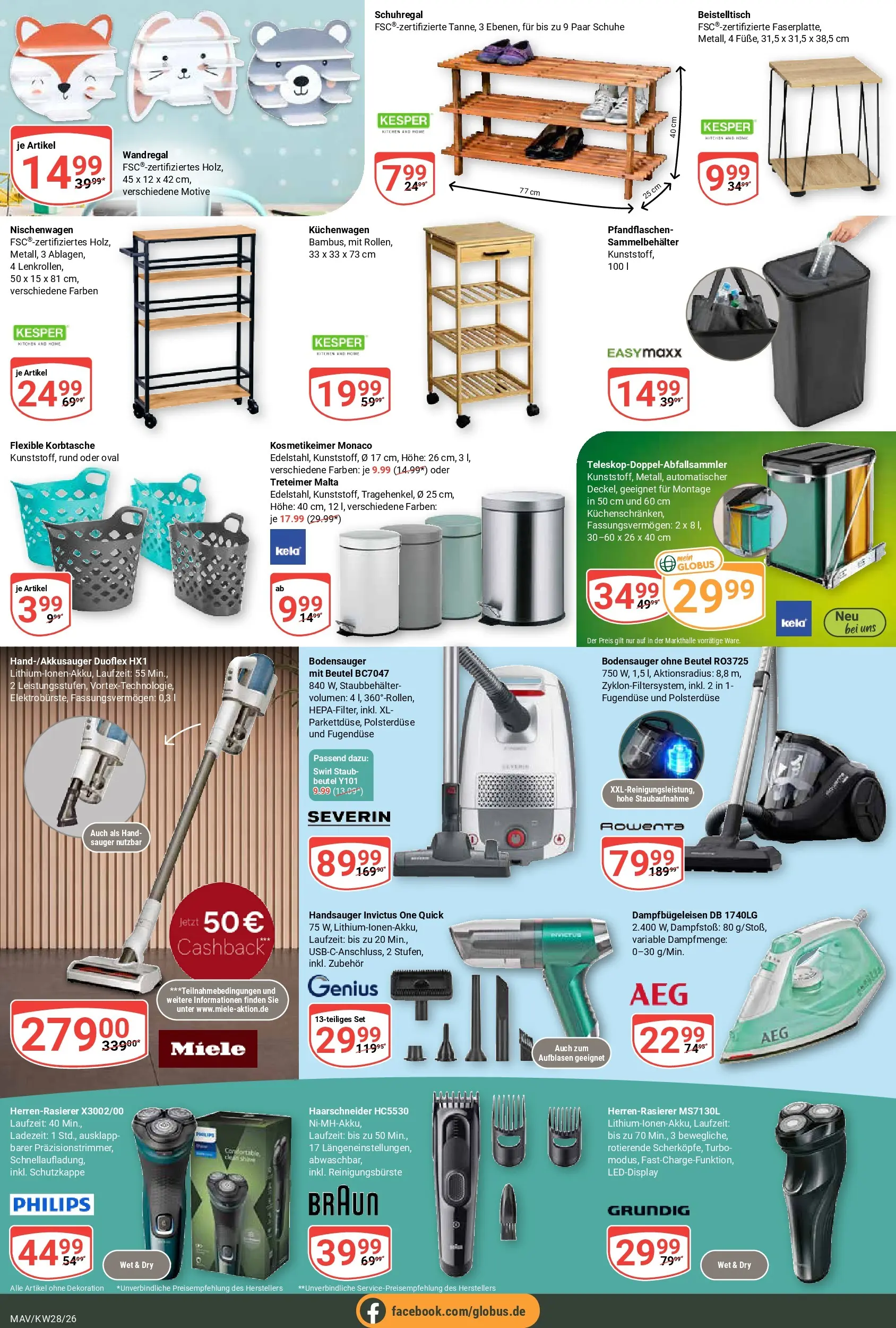 Globus Prospekt Mannheim (ab 06.07.2026) » Angebote online | Seite: 25 | Produkte: Philips, Beistelltisch, Wandregal, Schuhregal