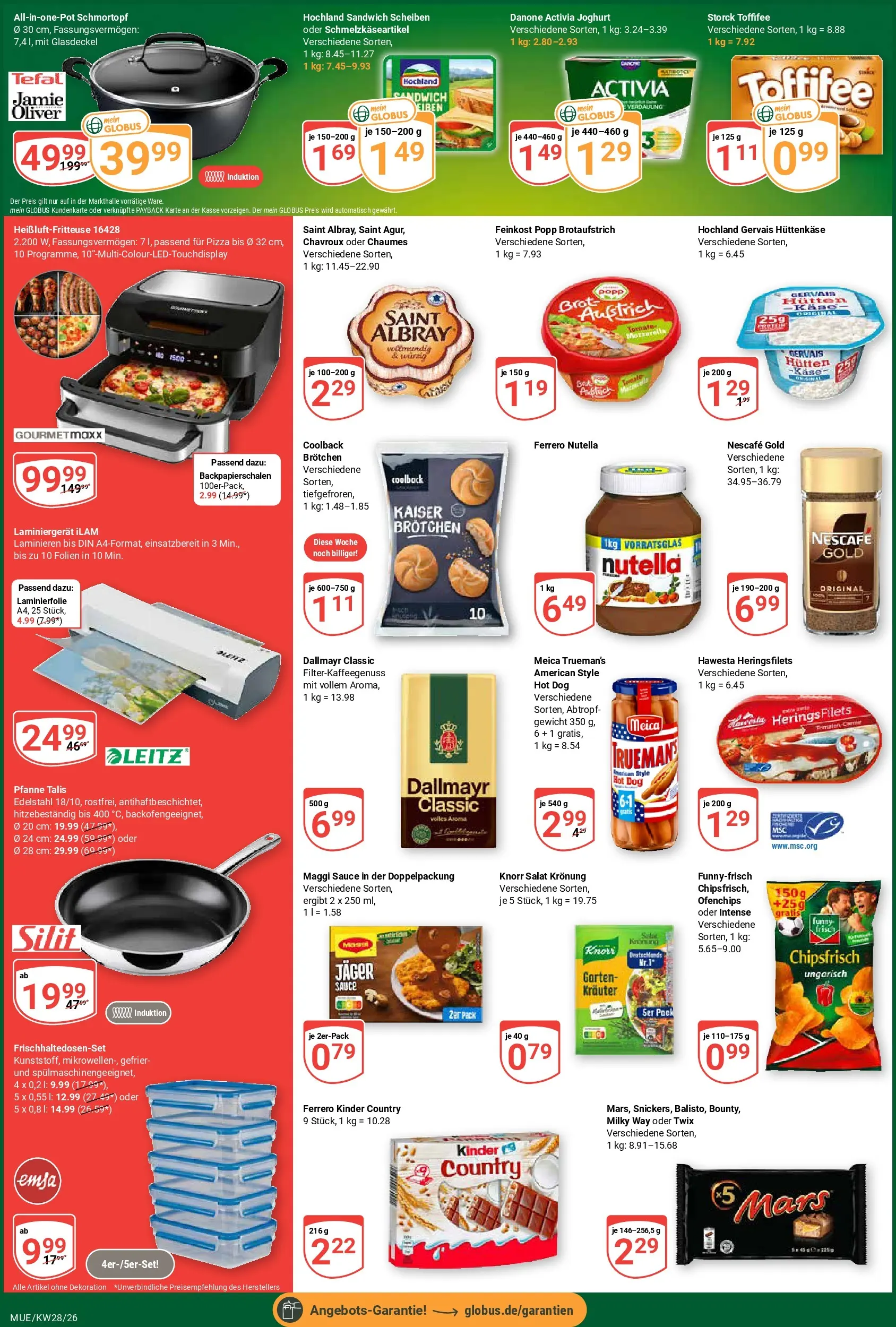 Globus Prospekt Mühldorf (ab 06.07.2026) » Angebote online | Seite: 2 | Produkte: Activia, Nescafe, Dallmayr, Brot
