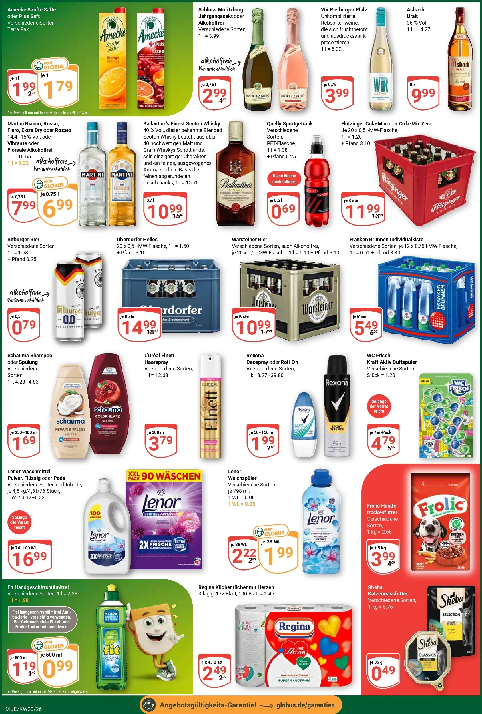 Globus Prospekt Mühldorf (ab 06.07.2026) » Angebote online | Seite: 3 | Produkte: Lenor, Schauma shampoo, Spülung, Haarspray