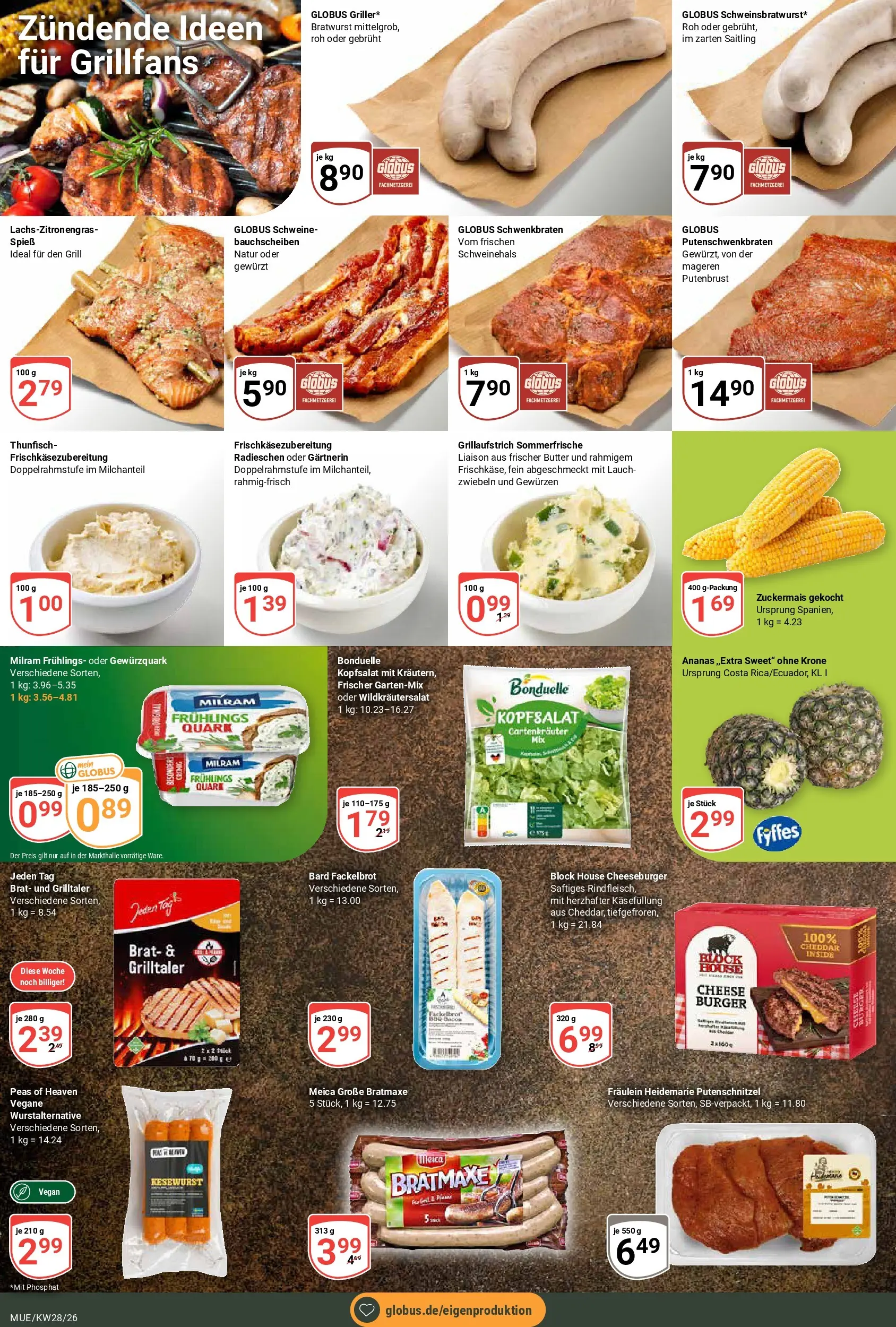 Globus Prospekt Mühldorf (ab 06.07.2026) » Angebote online | Seite: 4 | Produkte: Butter, Burger, Ananas, Meica