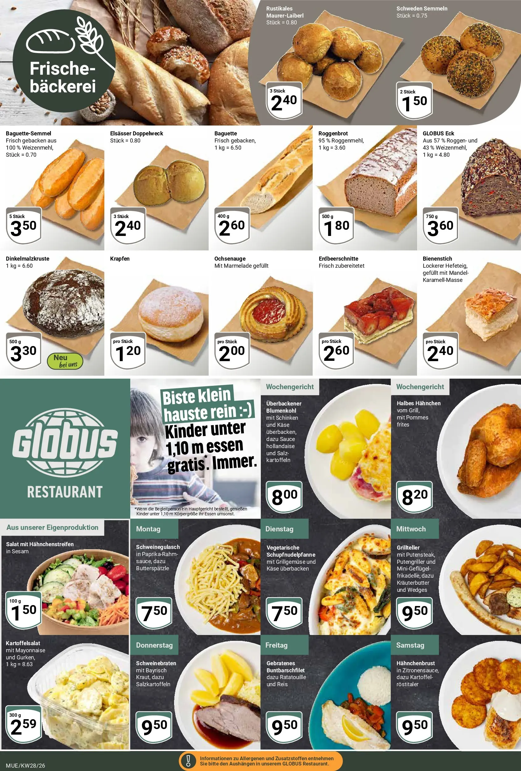 Globus Prospekt Mühldorf (ab 06.07.2026) » Angebote online | Seite: 7 | Produkte: Hahnchen, Kartoffeln, Salz, Salat