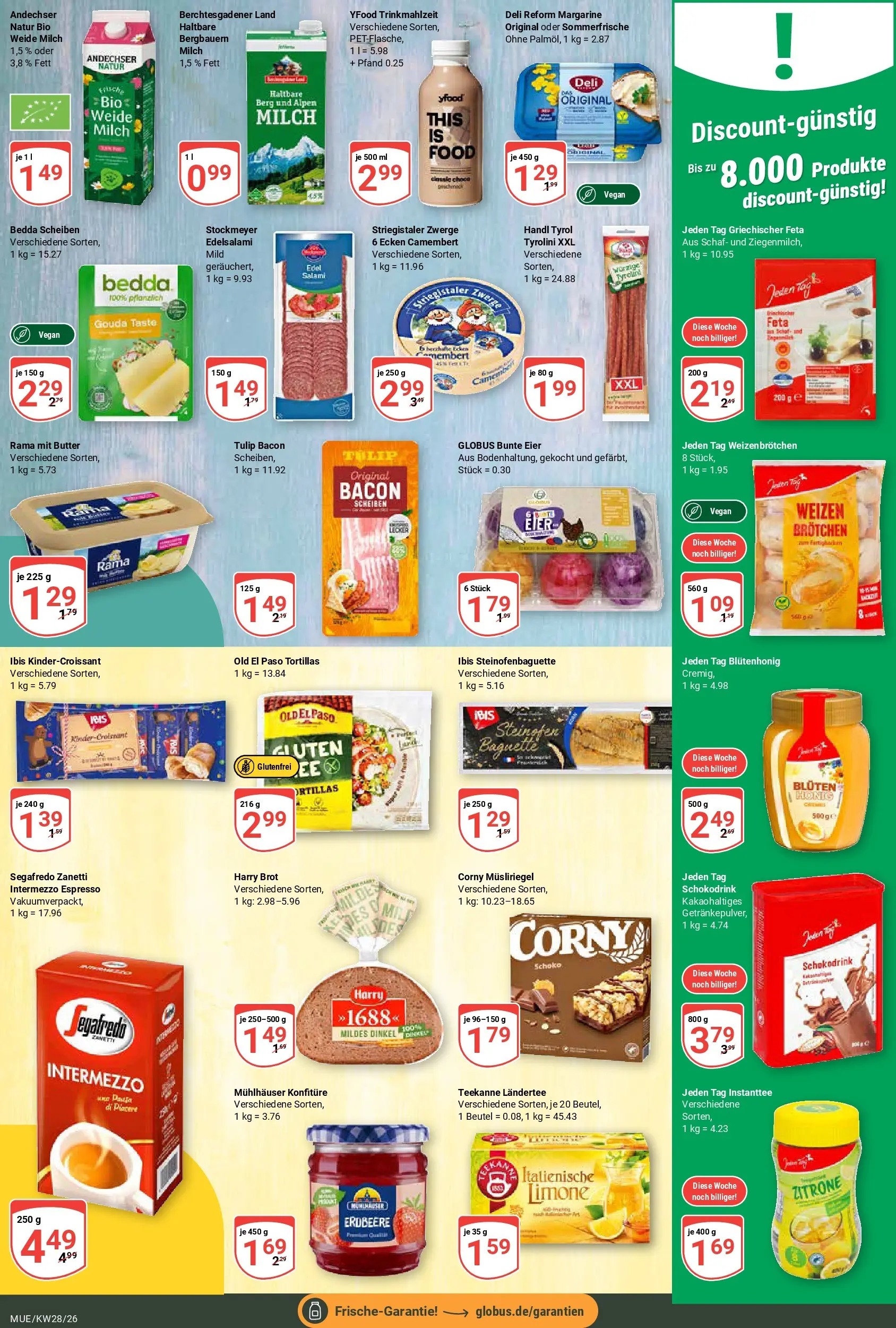 Globus Prospekt Mühldorf (ab 06.07.2026) » Angebote online | Seite: 13 | Produkte: Feta, Baguette, Zitrone, Salami