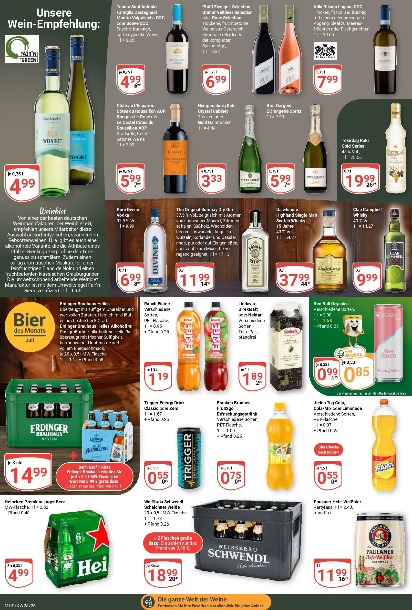 Globus Prospekt Mühldorf (ab 06.07.2026) » Angebote online | Seite: 17 | Produkte: Bier, Sekt, Rouge, Eis