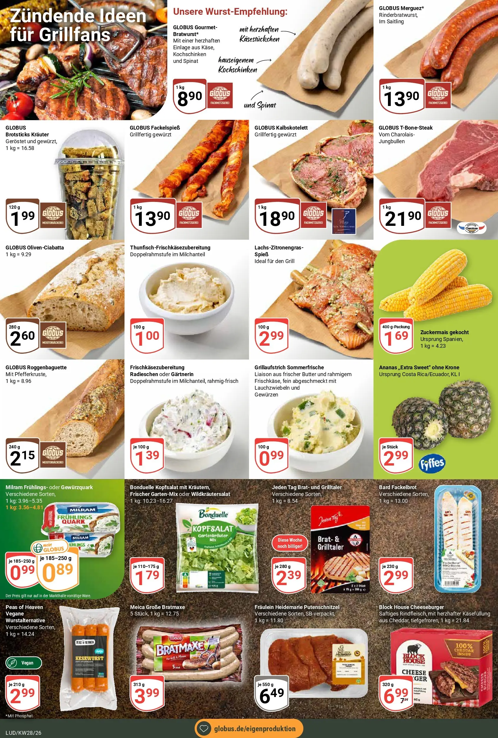 Globus Prospekt Ludwigshafen-Oggersheim (ab 06.07.2026) » Angebote online | Seite: 5 | Produkte: Grill, Butter, Ananas, Meica