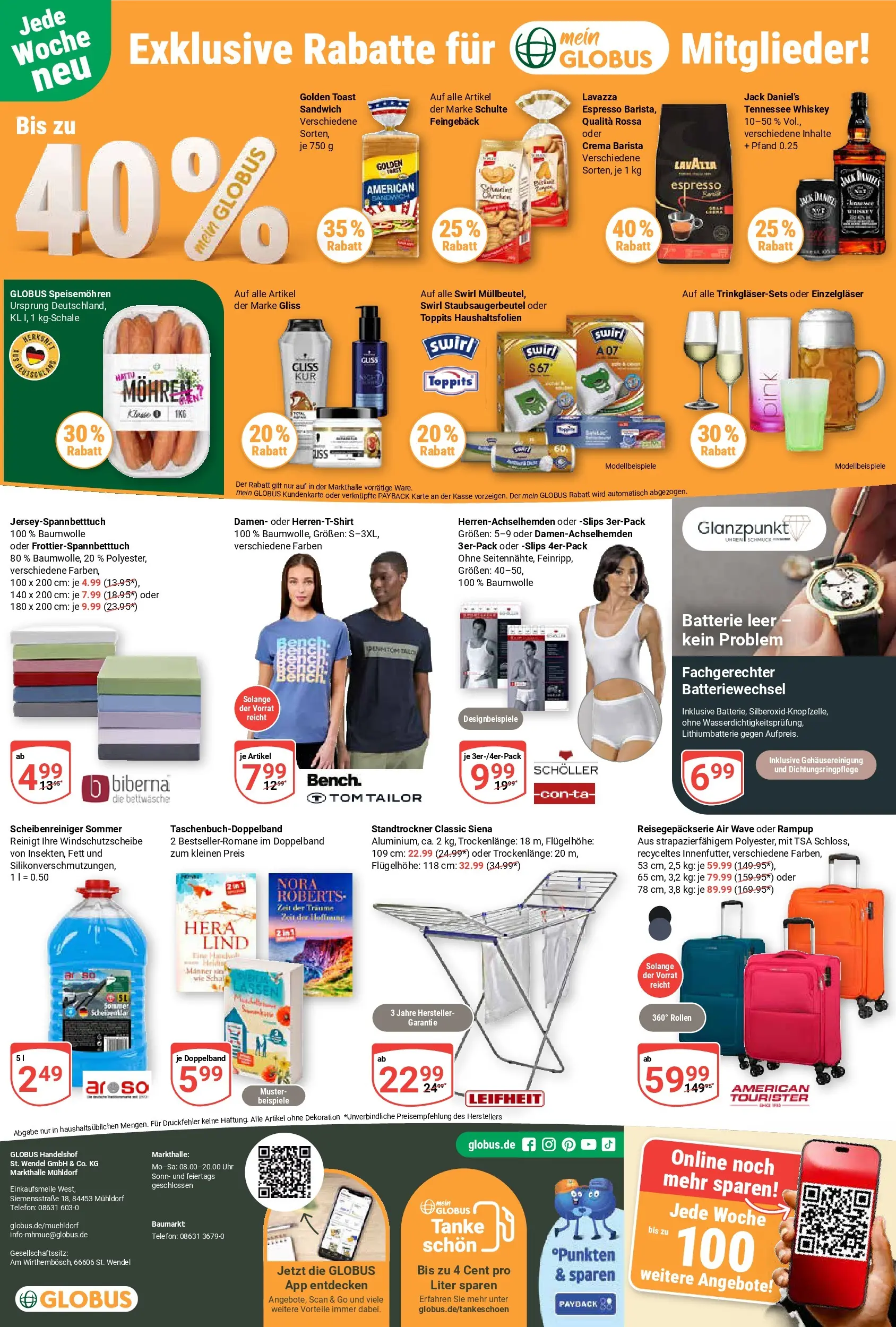 Globus Prospekt Mühldorf (ab 06.07.2026) » Angebote online | Seite: 24 | Produkte: Lavazza, Batterie, Jack Daniel's, Mohren