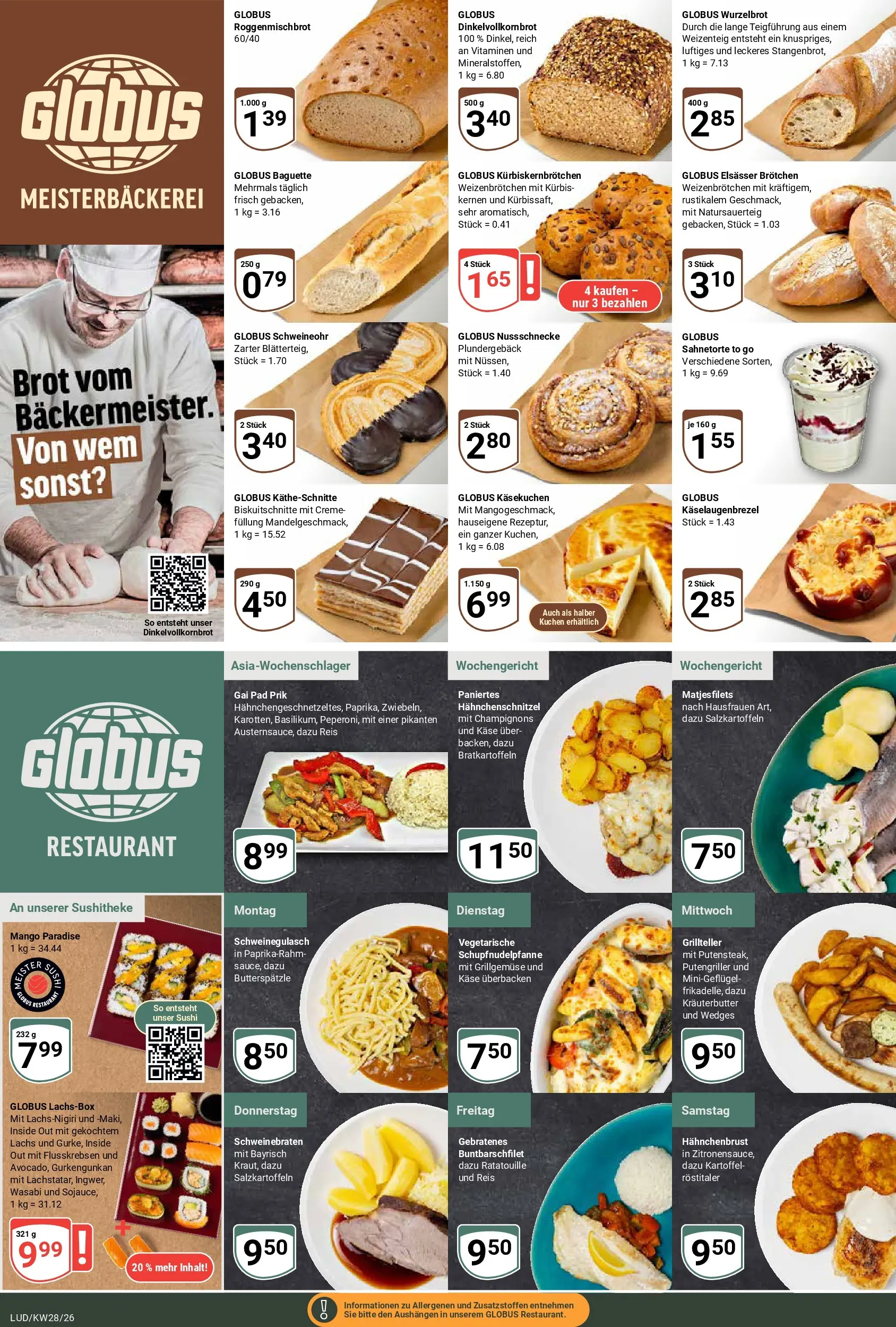 Globus Prospekt Ludwigshafen-Oggersheim (ab 06.07.2026) » Angebote online | Seite: 10 | Produkte: Baguette, Mango, Reis, Kuchen
