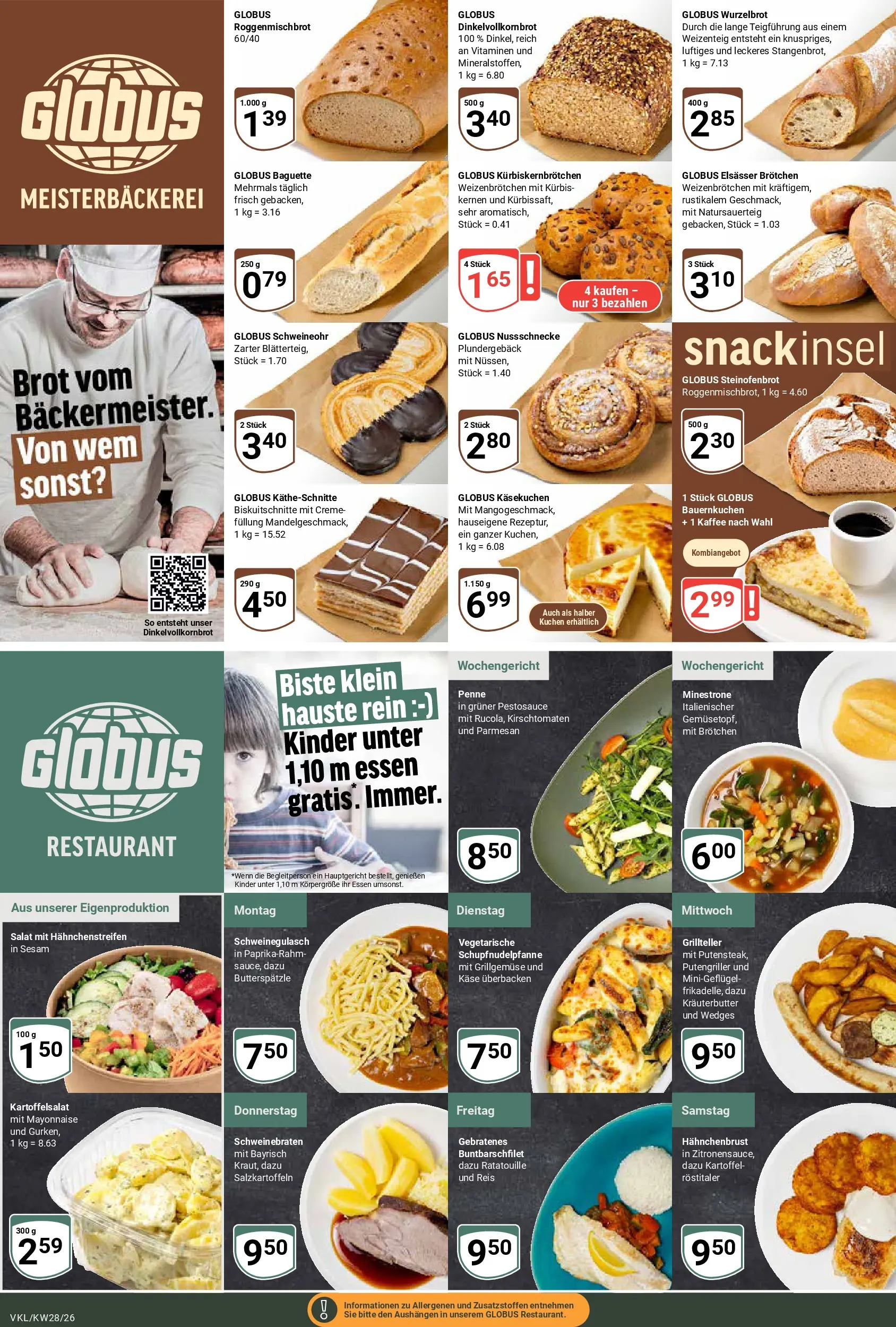 Globus Prospekt Völklingen (ab 06.07.2026) » Angebote online | Seite: 9 | Produkte: Baguette, Mayonnaise, Brot, Kuchen