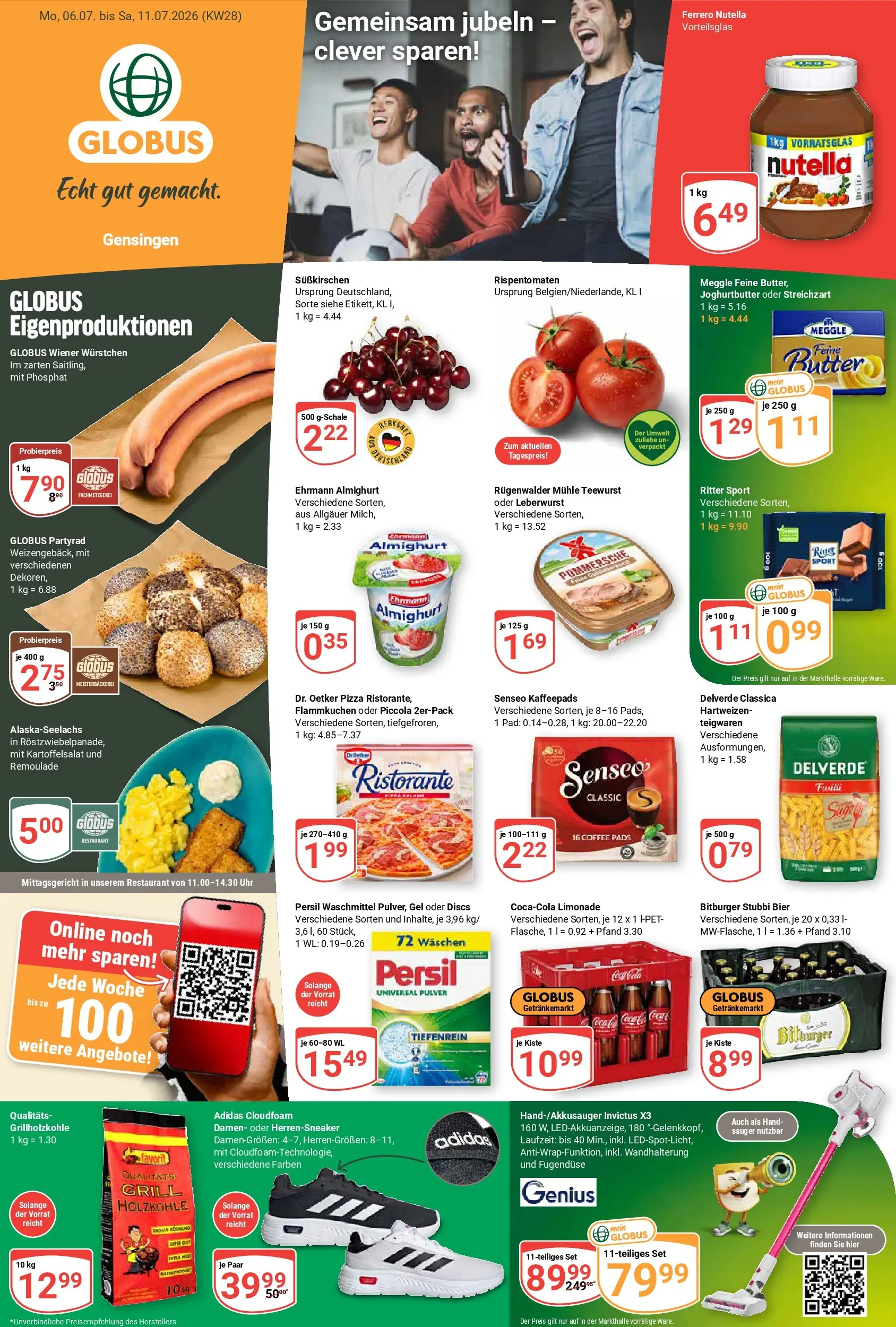 Globus Prospekt Gensingen (ab 06.07.2026) » Angebote online | Seite: 1 | Produkte: Ristorante, Grill, Limonade, Pizza