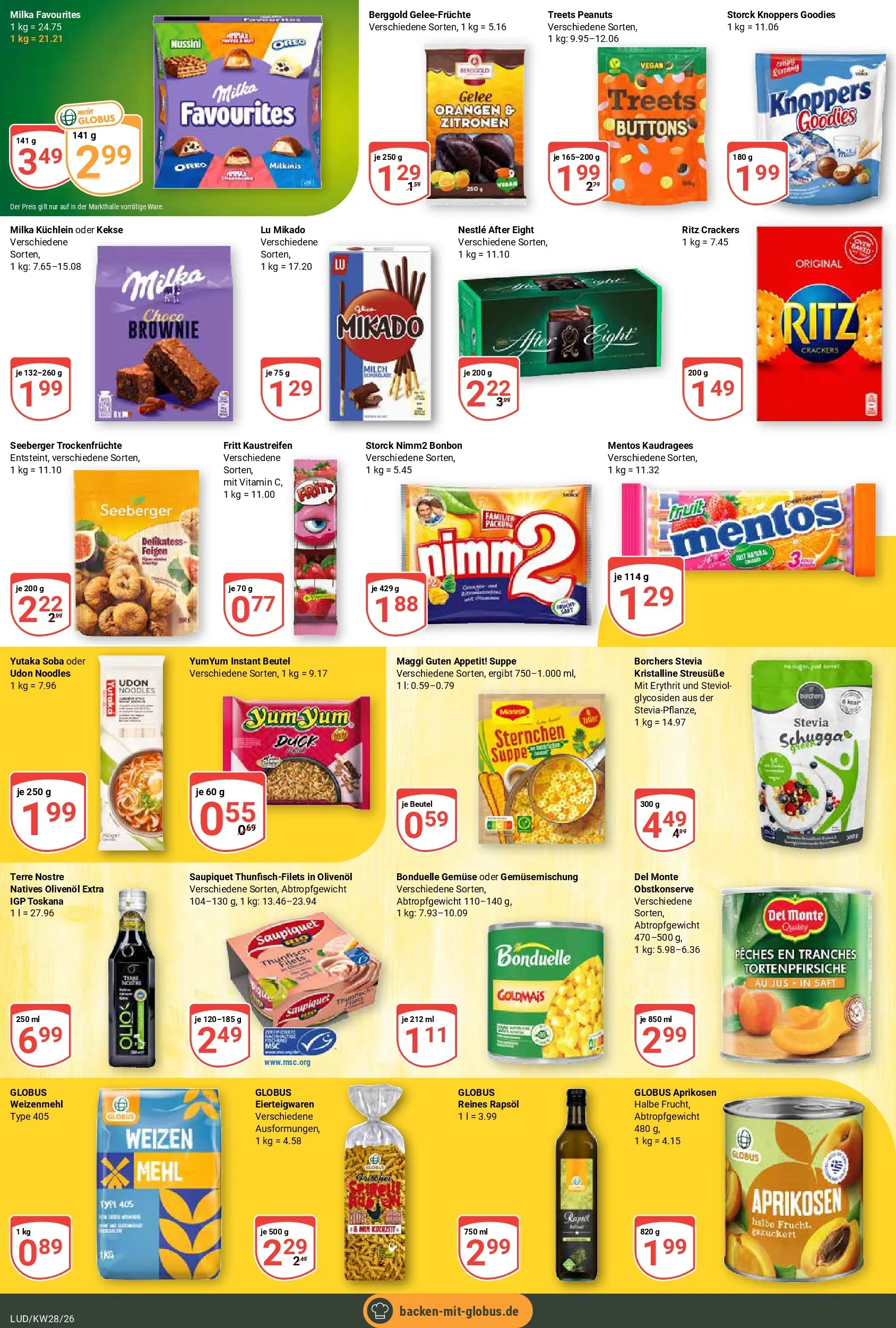 Globus Prospekt Ludwigshafen-Oggersheim (ab 06.07.2026) » Angebote online | Seite: 18 | Produkte: Maggi, Thunfisch, Milka, Kekse