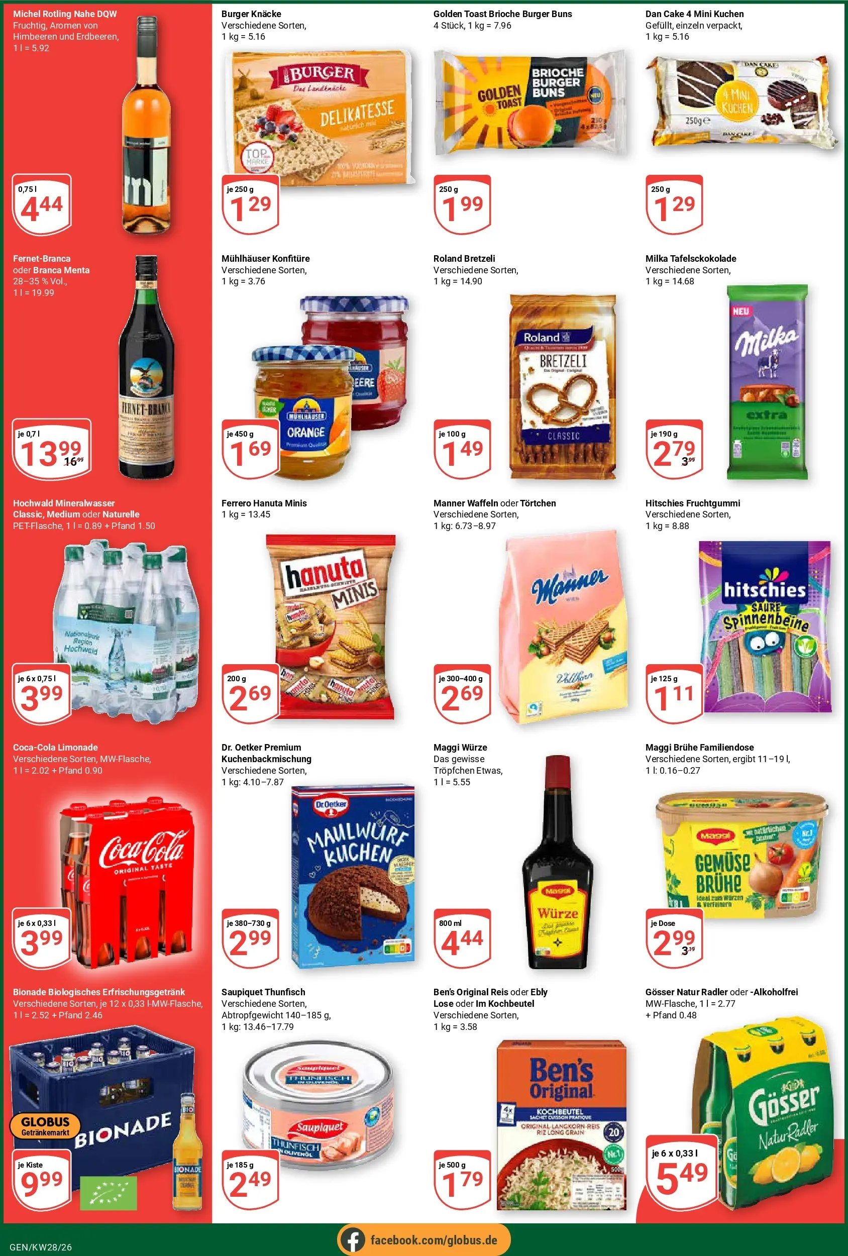 Globus Prospekt Gensingen (ab 06.07.2026) » Angebote online | Seite: 5 | Produkte: Thunfisch, Toast, Reis, Kuchen