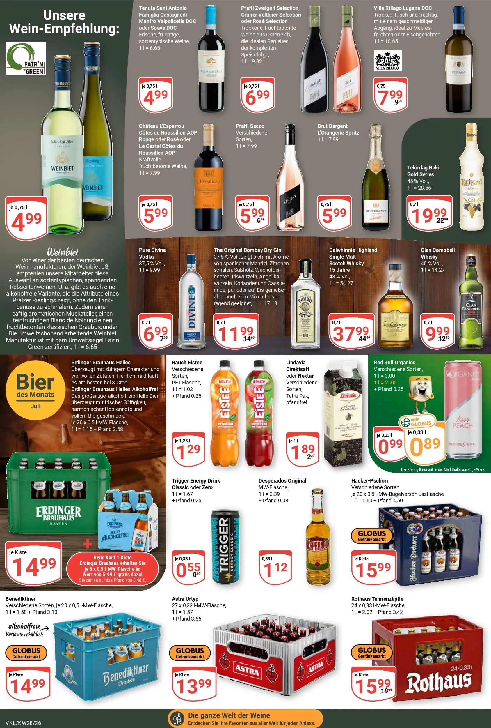 Globus Prospekt Völklingen (ab 06.07.2026) » Angebote online | Seite: 19 | Produkte: Red bull, Bier, Astra, Brut dargent