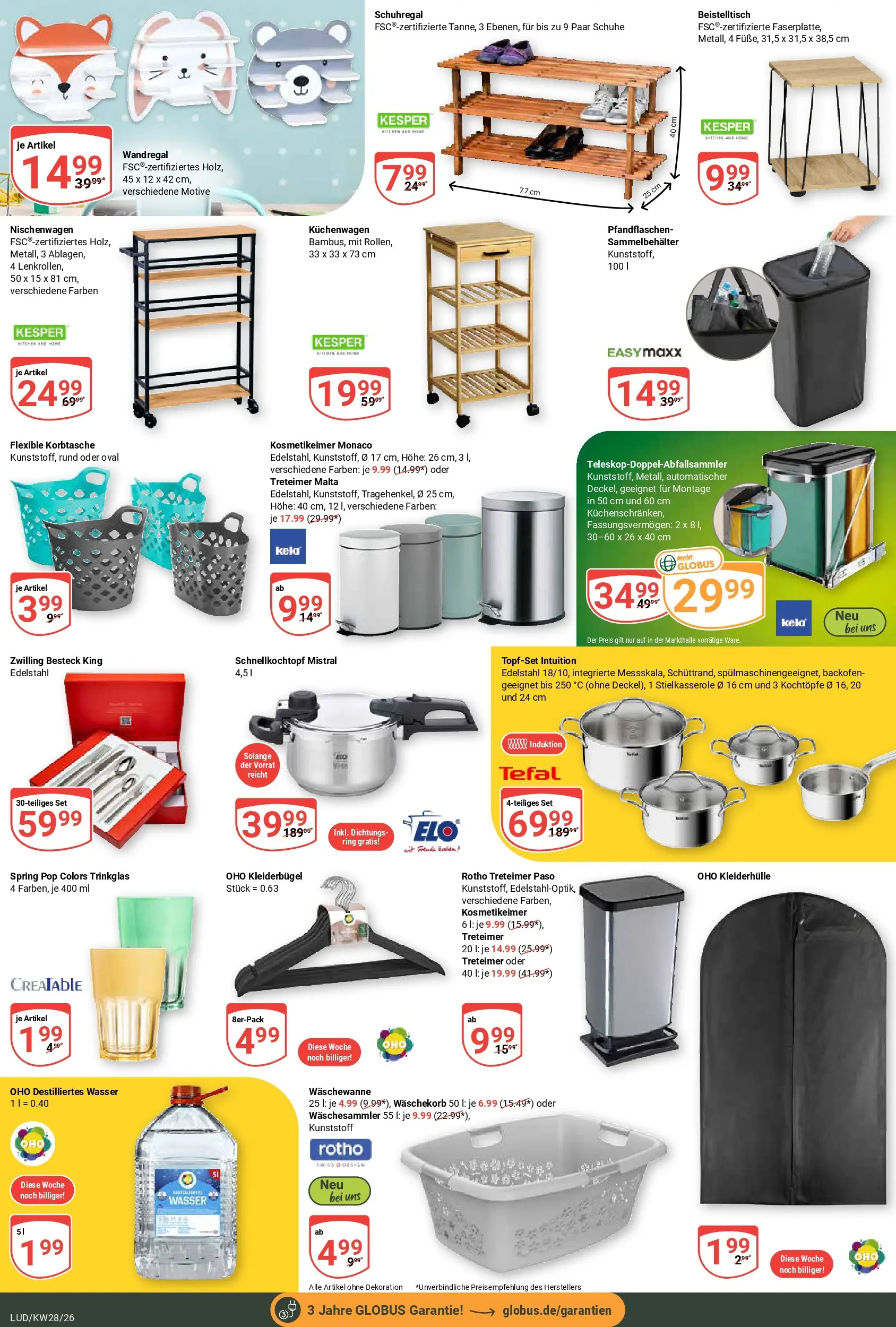Globus Prospekt Ludwigshafen-Oggersheim (ab 06.07.2026) » Angebote online | Seite: 27 | Produkte: Wandregal, Kleiderbügel, Wasser, Backofen