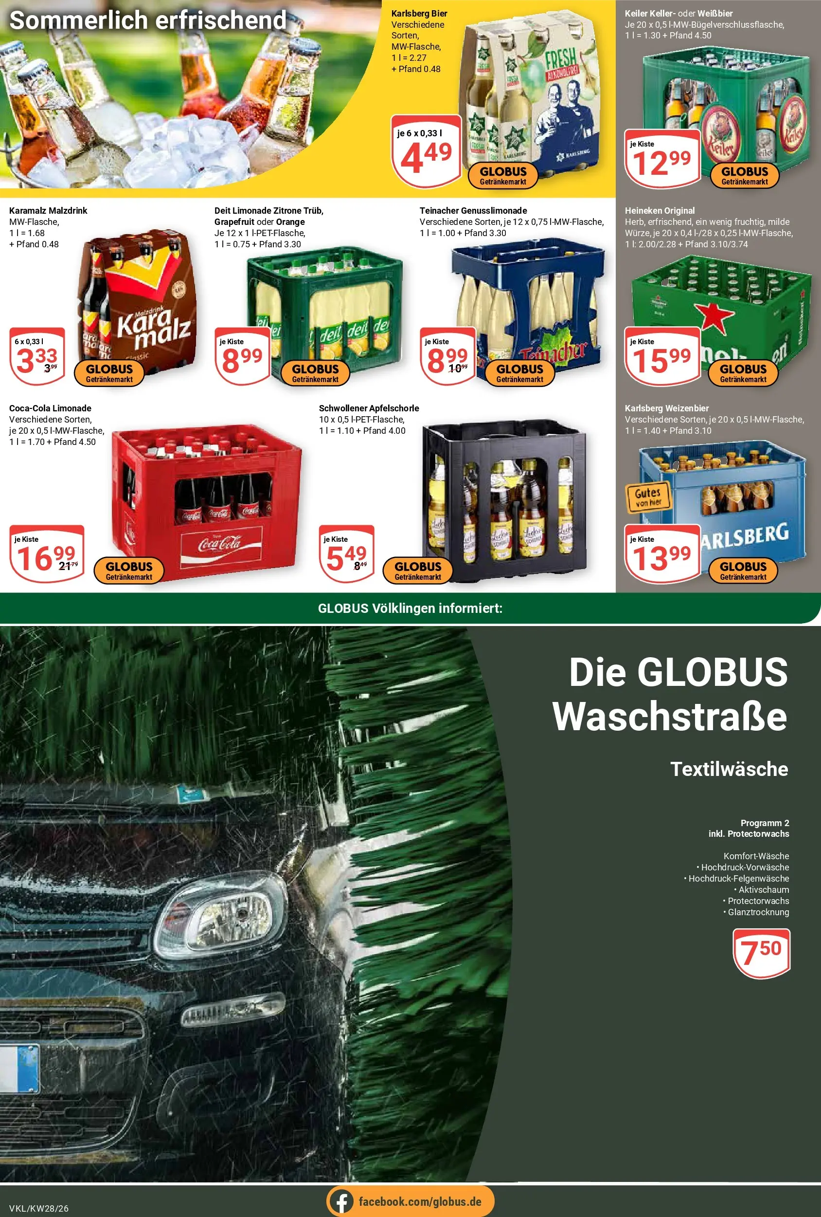 Globus Prospekt Völklingen (ab 06.07.2026) » Angebote online | Seite: 20 | Produkte: Bier, Weißbier, Heineken, Zitrone