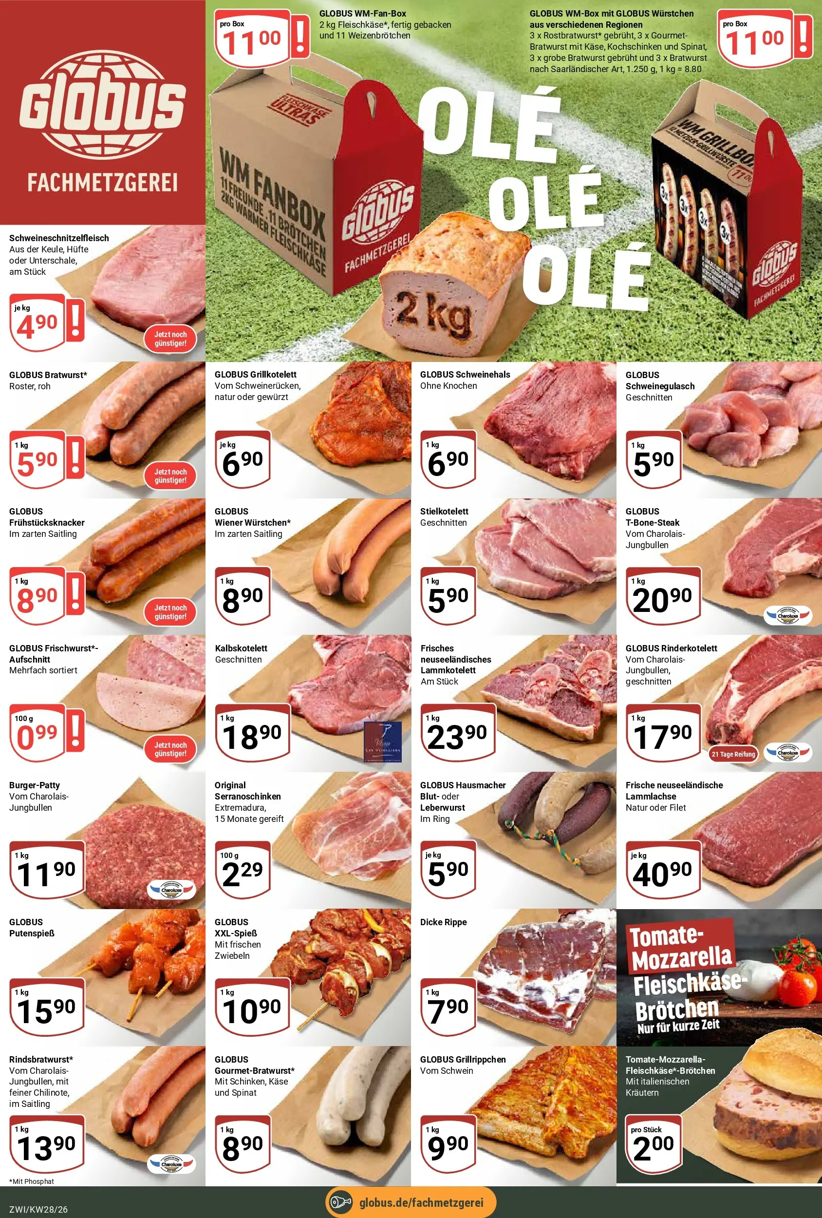 Globus Prospekt Zwickau (ab 06.07.2026) » Angebote online | Seite: 10 | Produkte: Käse, Mozzarella, Box, Bratwurst