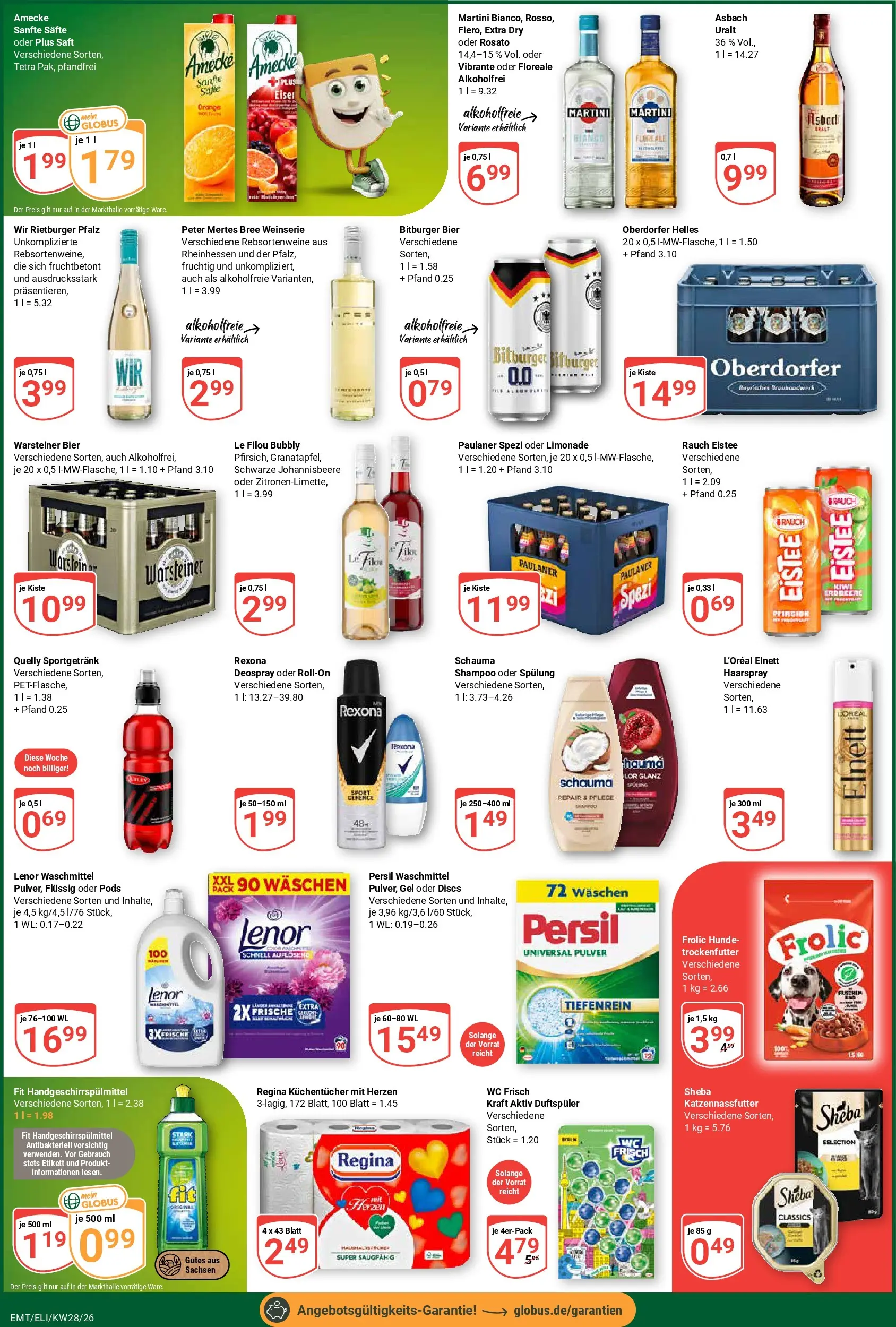 Globus Prospekt Mittelhausen (ab 06.07.2026) » Angebote online | Seite: 4 | Produkte: Bitburger, Bree, Shampoo, Asbach