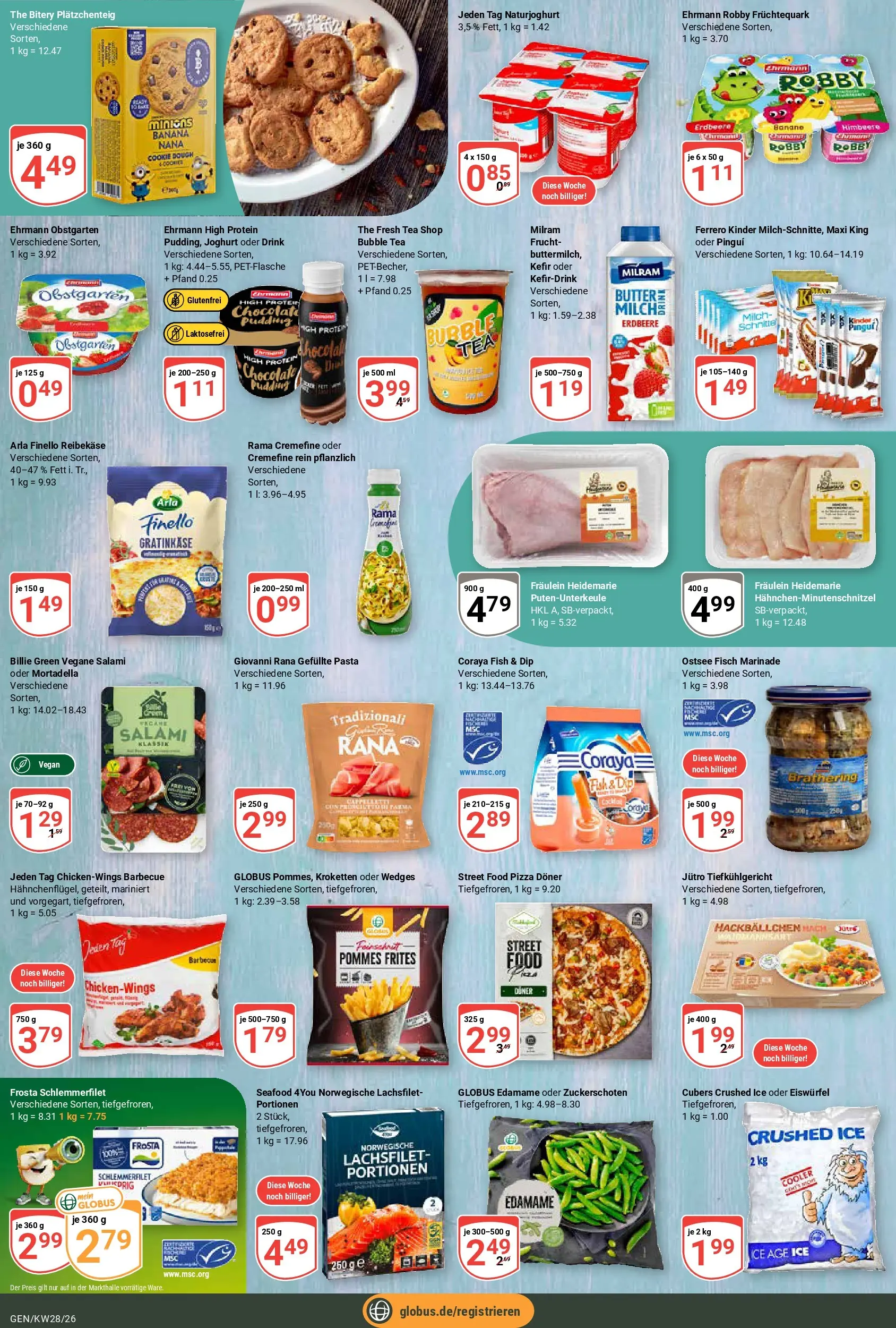 Globus Prospekt Gensingen (ab 06.07.2026) » Angebote online | Seite: 14 | Produkte: Butter, Rama cremefine, Pommes frites, Frosta