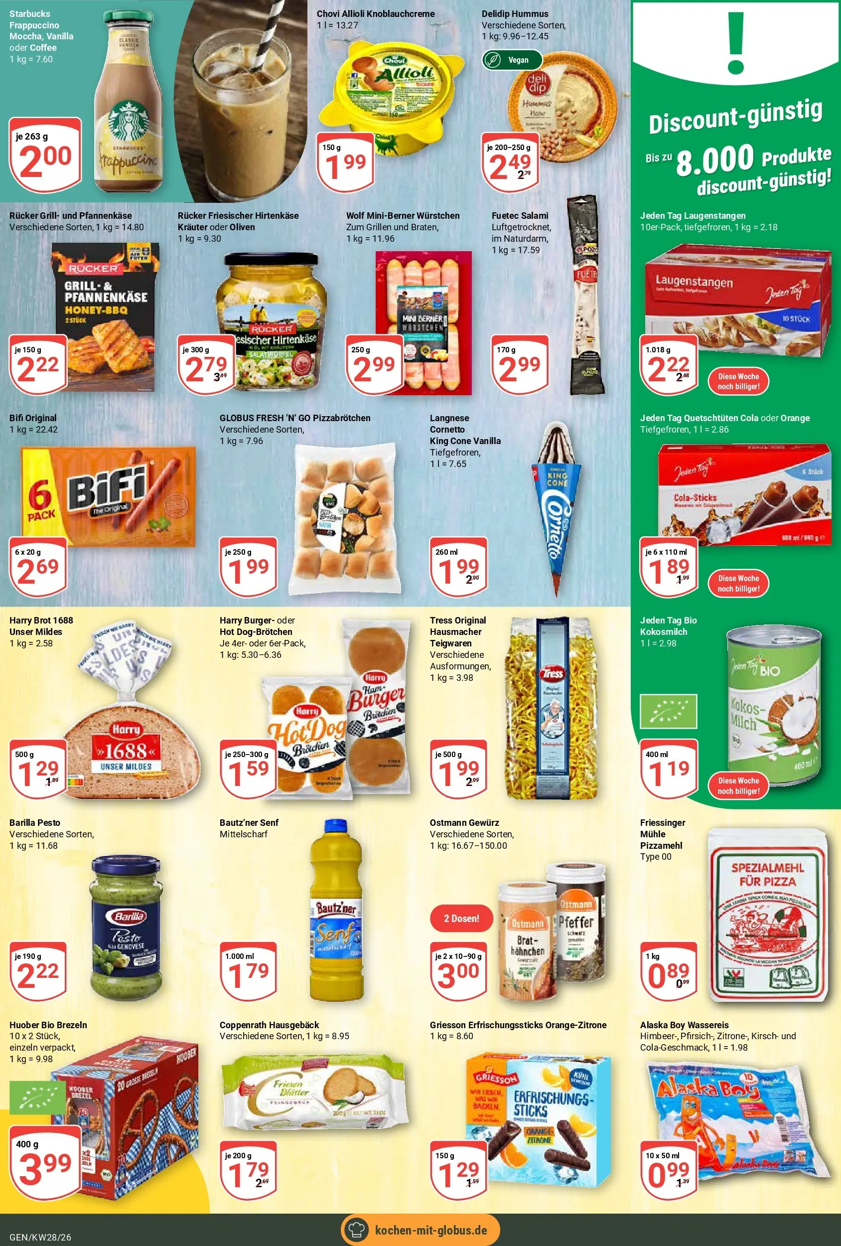 Globus Prospekt Gensingen (ab 06.07.2026) » Angebote online | Seite: 16 | Produkte: Grill, Cola, Barilla pesto, Salami