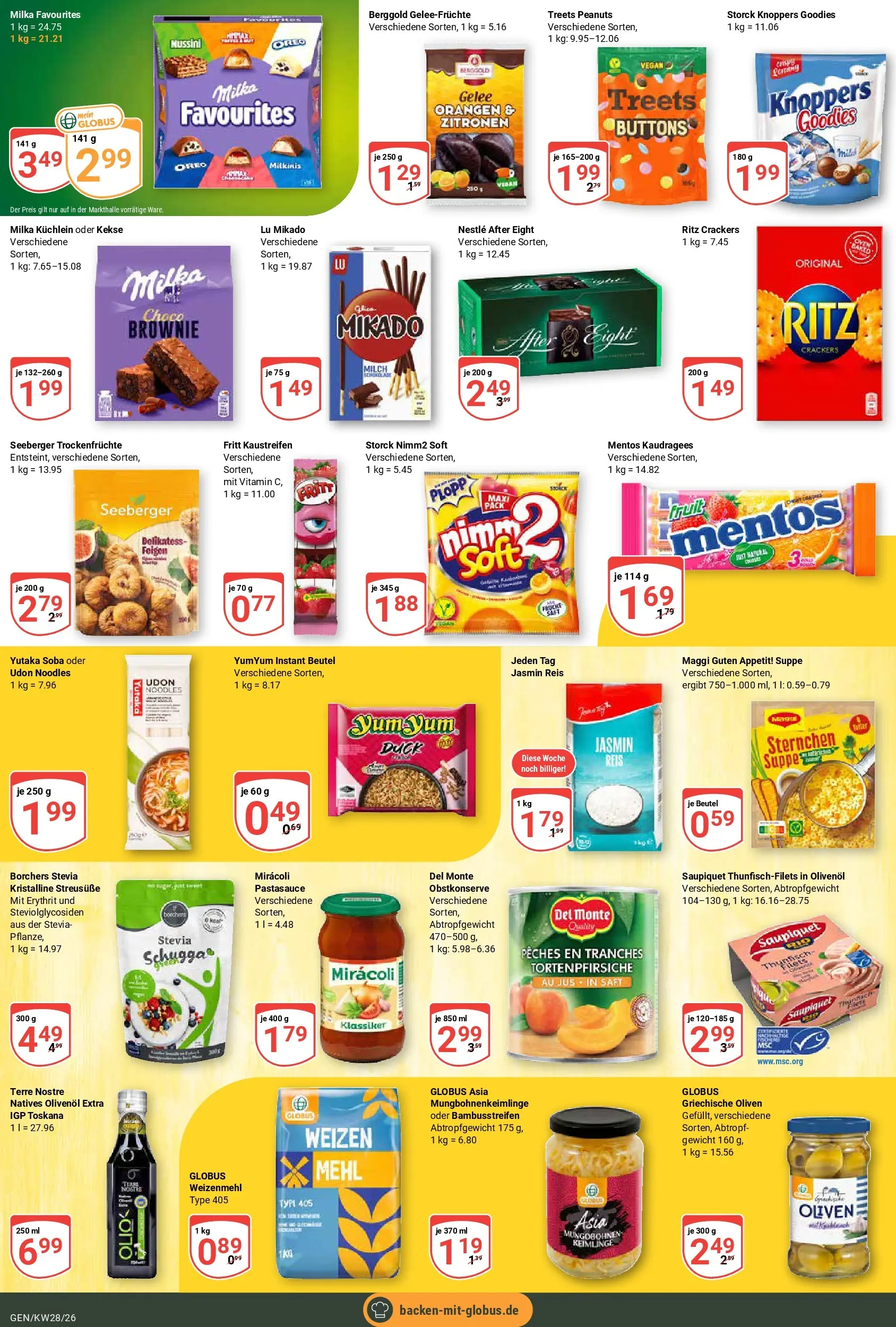 Globus Prospekt Gensingen (ab 06.07.2026) » Angebote online | Seite: 19 | Produkte: Olivenol, Weizenmehl, Kekse, Zitronen