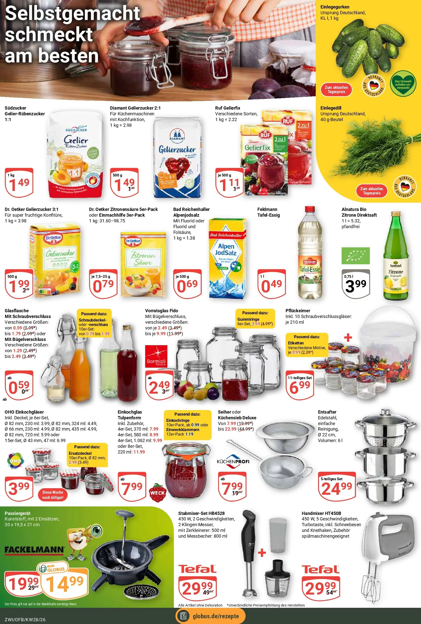 Globus Prospekt Zwickau (ab 06.07.2026) » Angebote online | Seite: 18 | Produkte: Gelierzucker, Entsafter, Bad, Zitronen