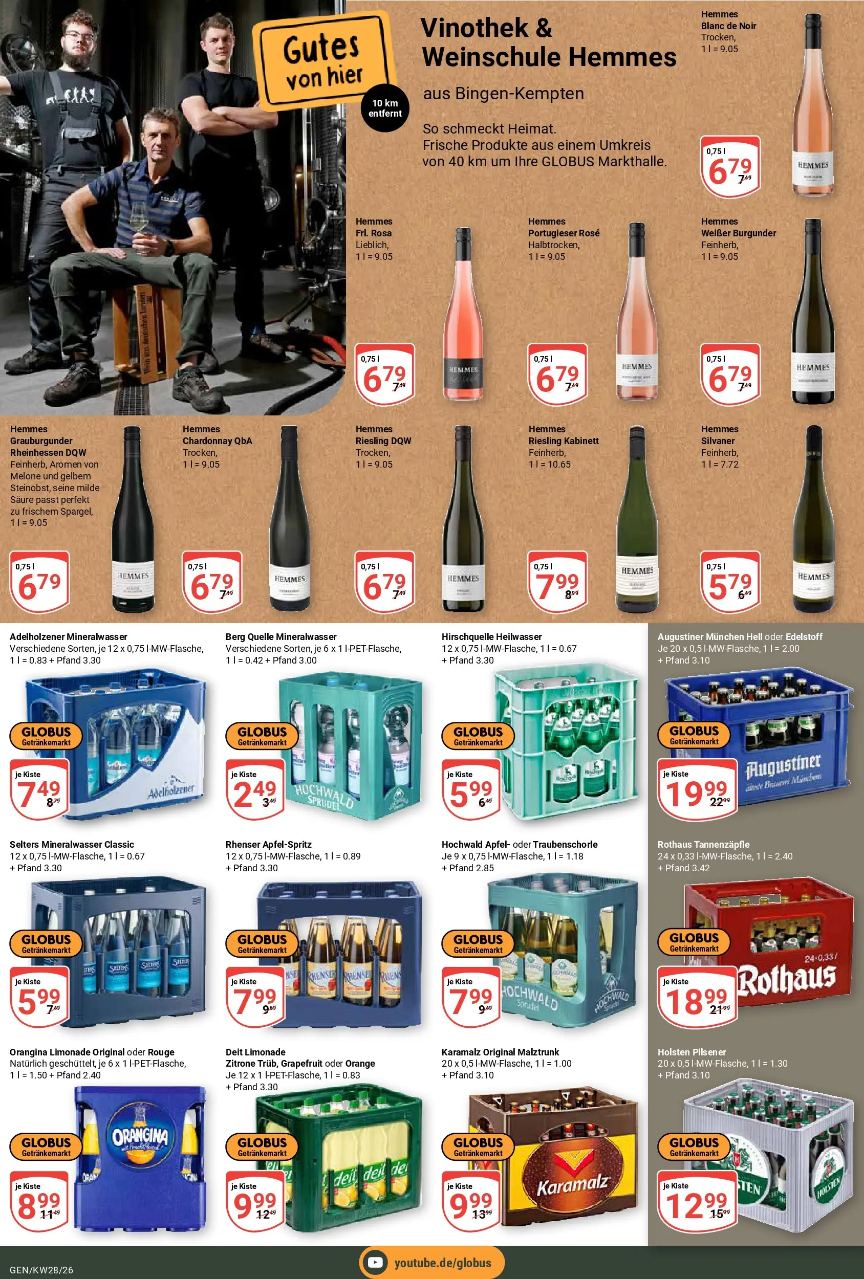 Globus Prospekt Gensingen (ab 06.07.2026) » Angebote online | Seite: 22 | Produkte: Adelholzener, Grapefruit, Zitrone, Melone