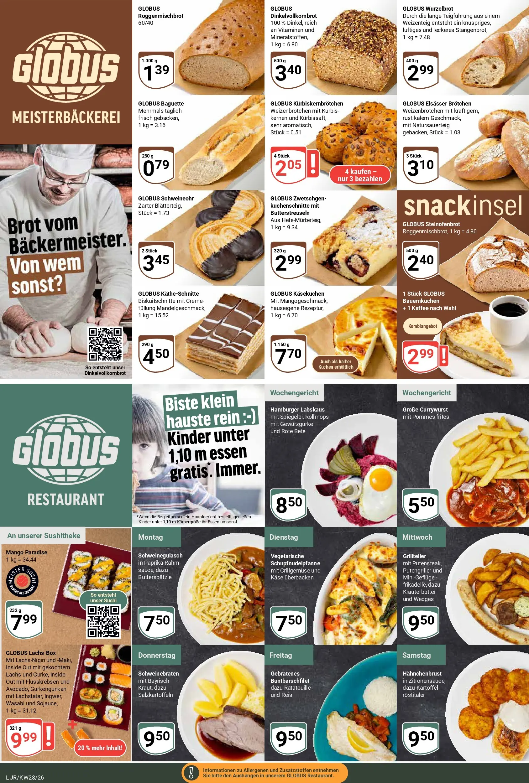 Globus Prospekt Hamburg (ab 06.07.2026) » Angebote online | Seite: 11 | Produkte: Schweinegulasch, Käse, Pommes, Hahnchenbrust
