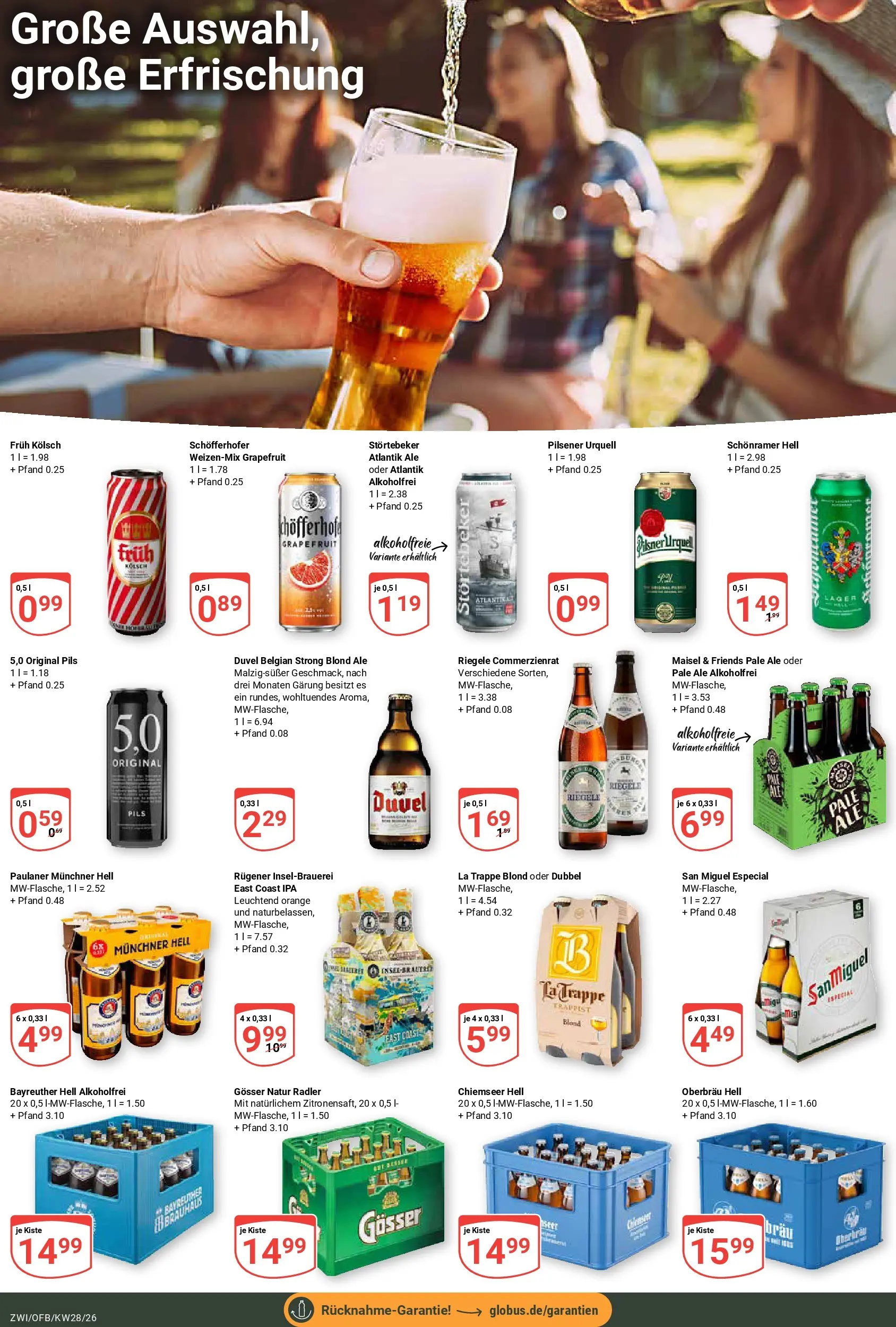 Globus Prospekt Zwickau (ab 06.07.2026) » Angebote online | Seite: 21 | Produkte: Bayreuther hell, Pils, Grapefruit, Paulaner