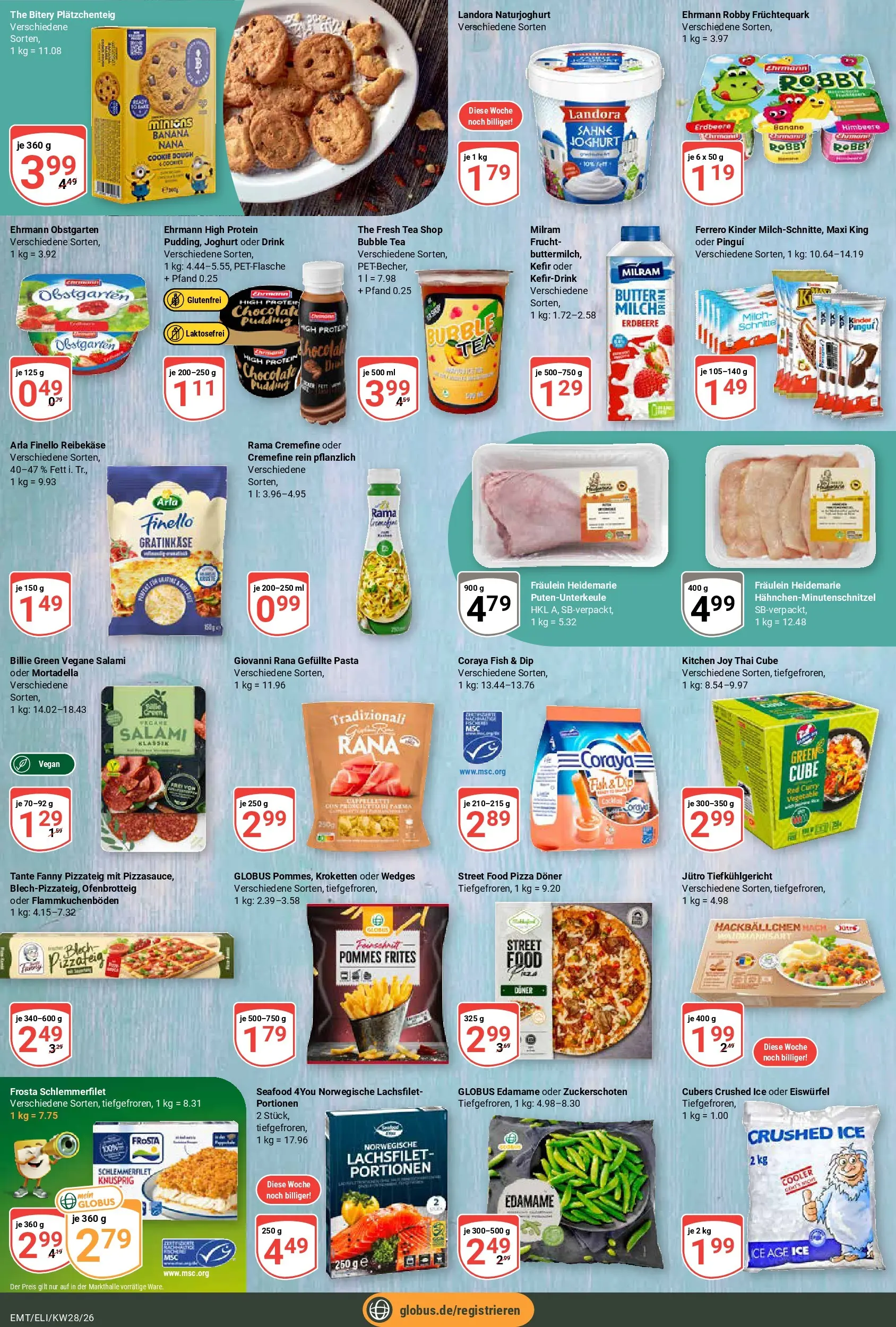 Globus Prospekt Mittelhausen (ab 06.07.2026) » Angebote online | Seite: 12 | Produkte: Butter, Joghurt, Rama cremefine, Pasta