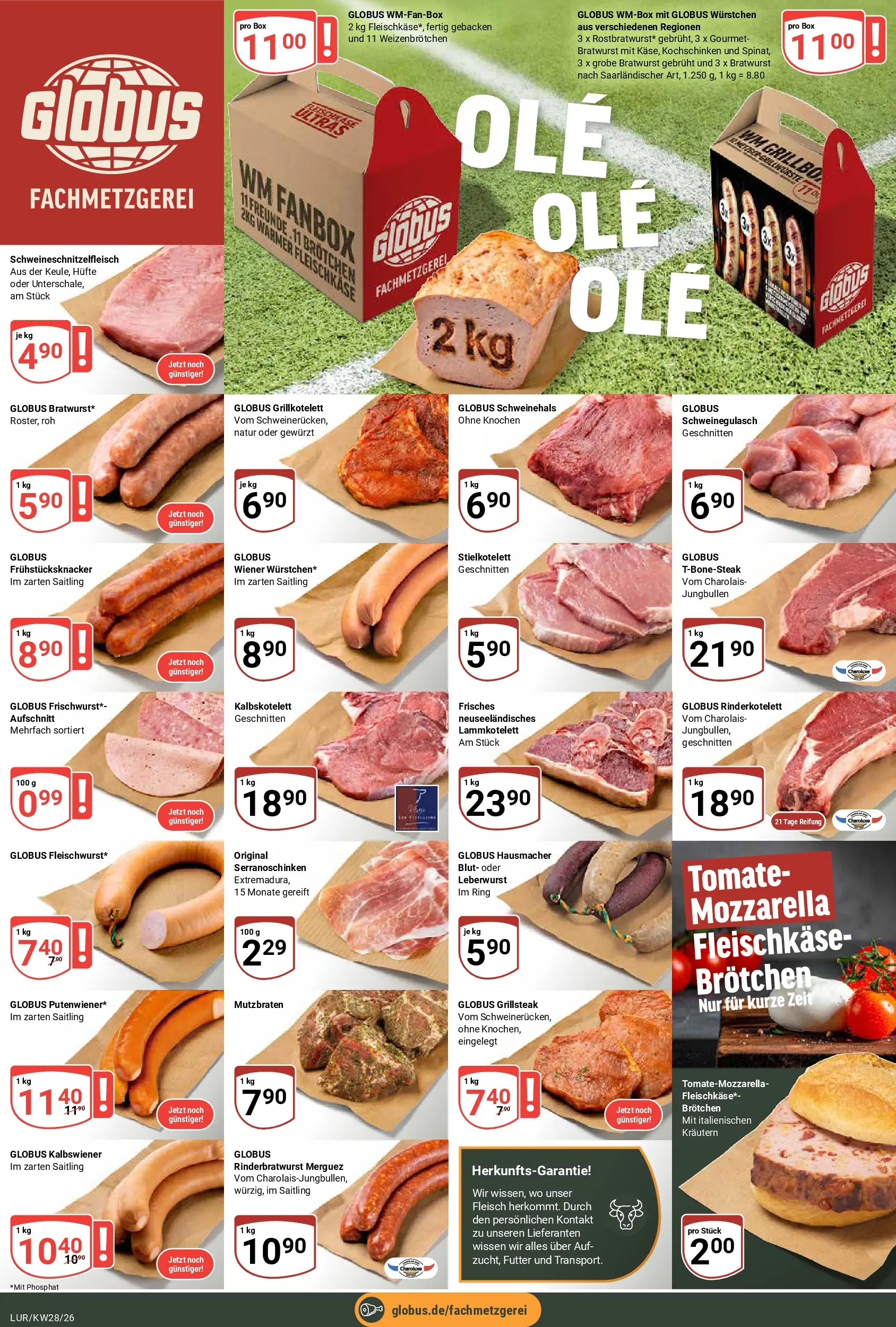 Globus Prospekt Hamburg (ab 06.07.2026) » Angebote online | Seite: 12 | Produkte: Schweinegulasch, Box, Bratwurst, Fleisch