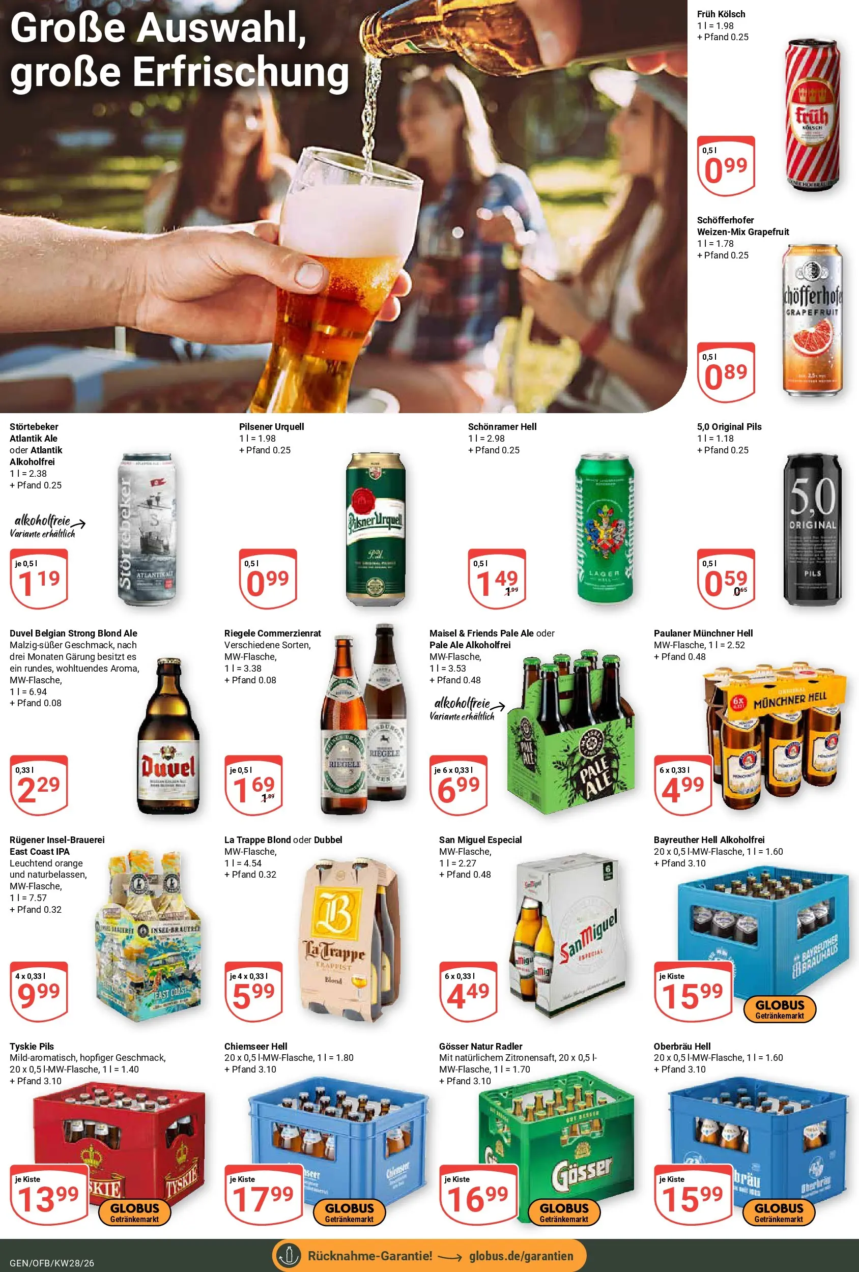 Globus Prospekt Gensingen (ab 06.07.2026) » Angebote online | Seite: 24 | Produkte: Tyskie, Pils, Grapefruit, Pilsner urquell